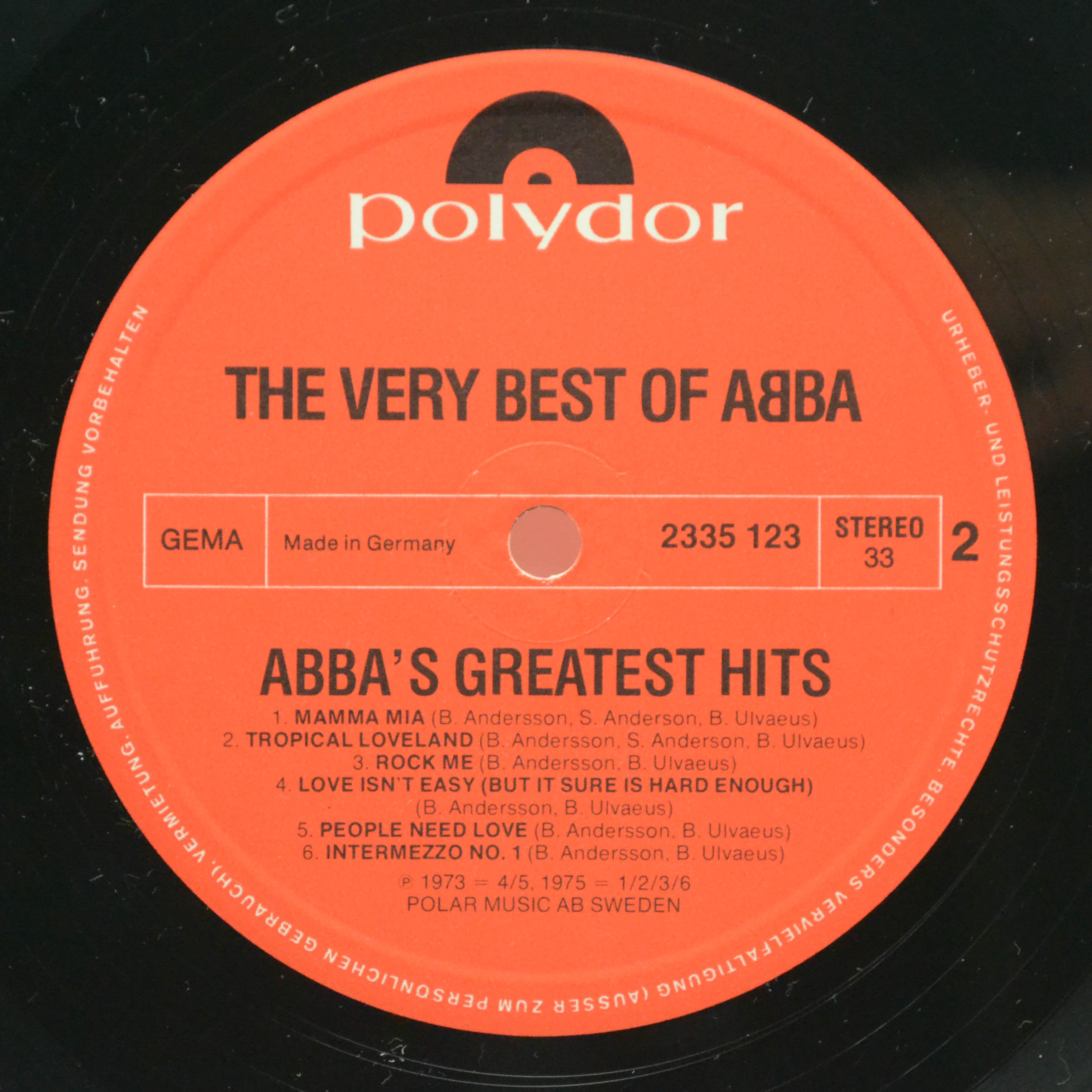ABBA — The Very Best Of ABBA (ABBA's Greatest Hits) (2LP), 1976