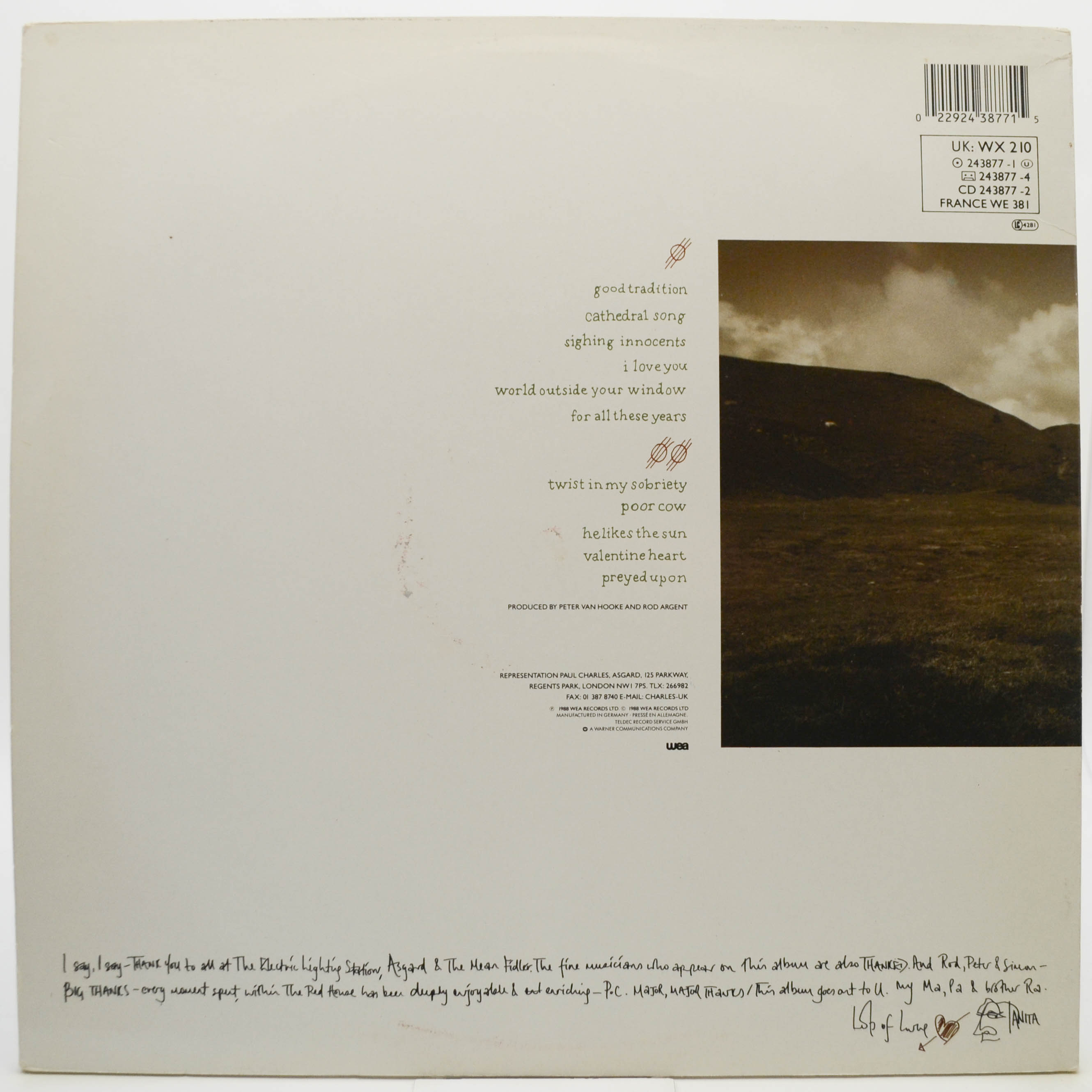 Tanita Tikaram — Ancient Heart, 1988