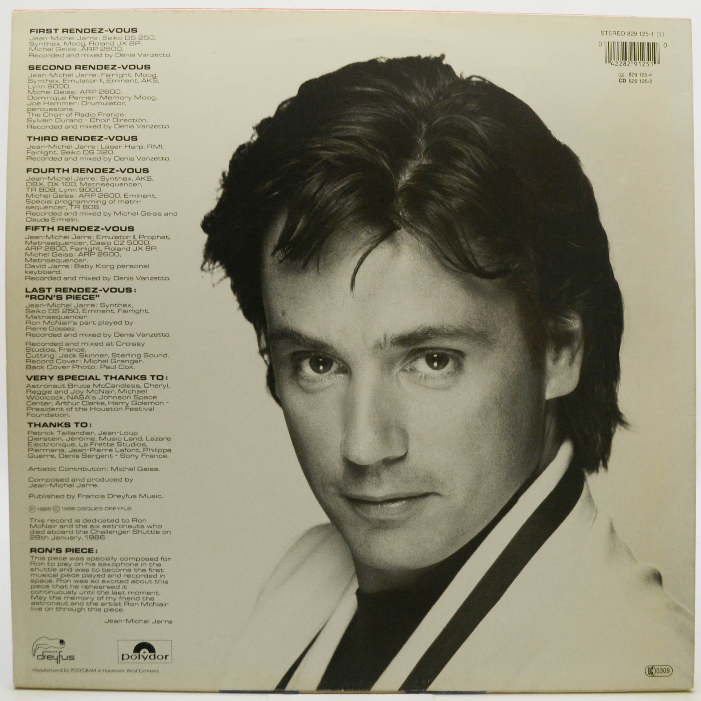 Виниловая пластинка Jean-Michel Jarre — Rendez-Vous, 1986