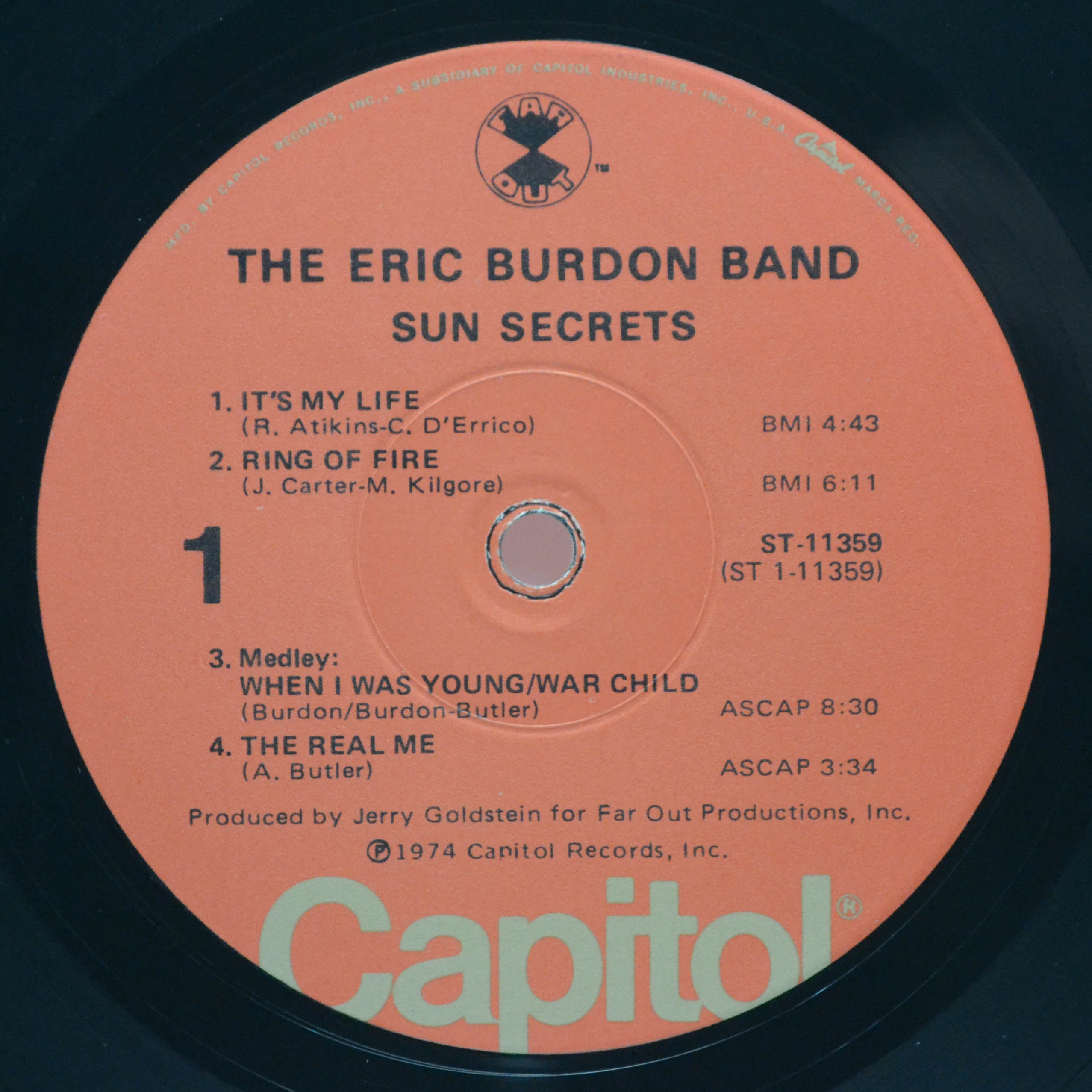 Eric Burdon Band — Sun Secrets (USA), 1974