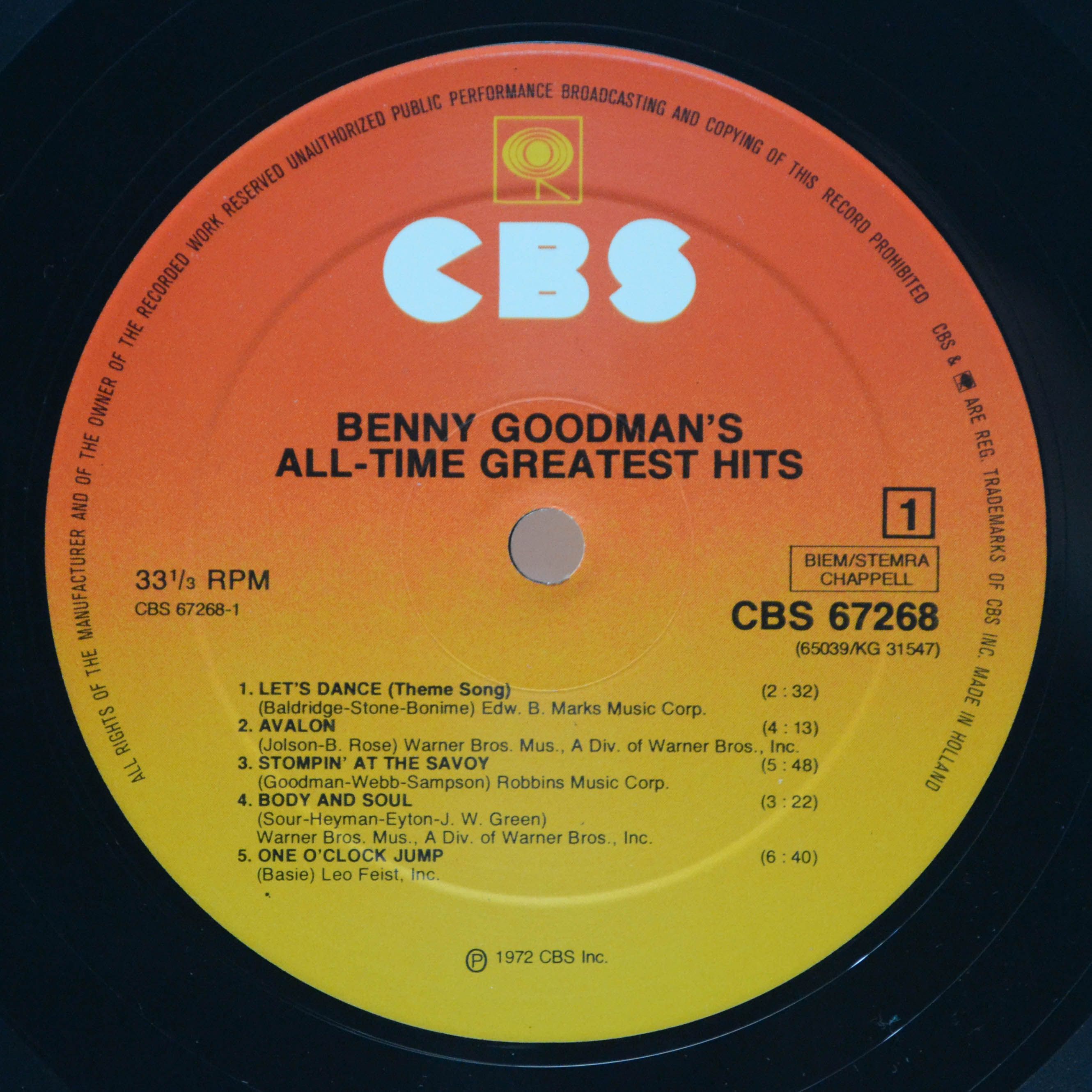 Benny Goodman — All-Time Greatest Hits (2LP), 1972