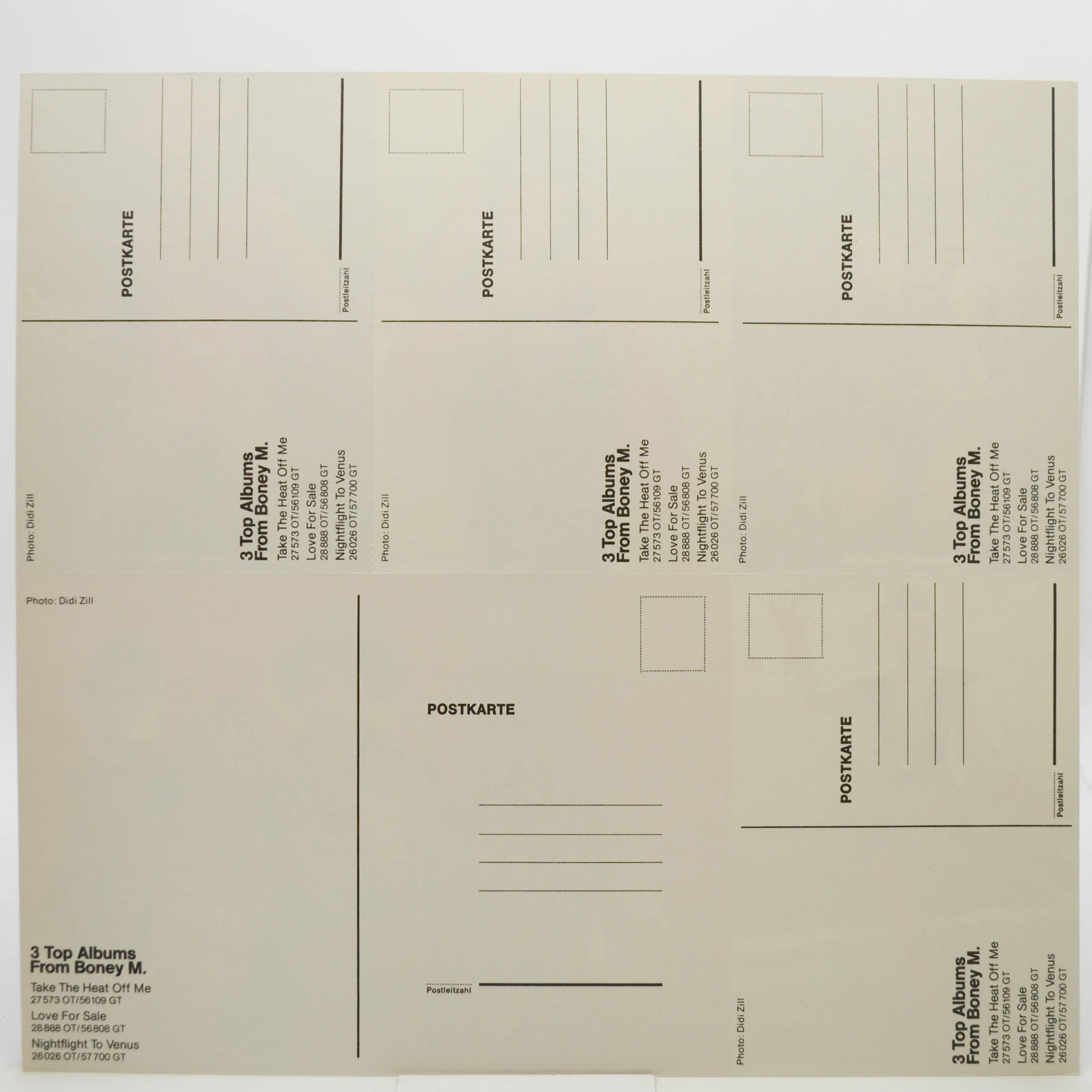 Boney M. — Nightflight To Venus (postcards), 1978