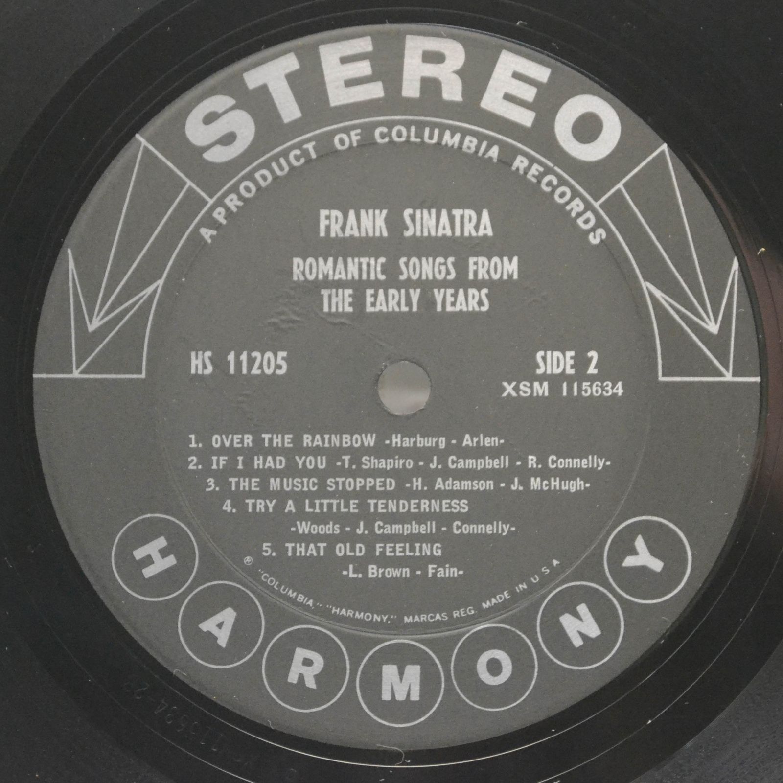 Frank Sinatra — Romantic Songs From The Early Years (USA), 1967