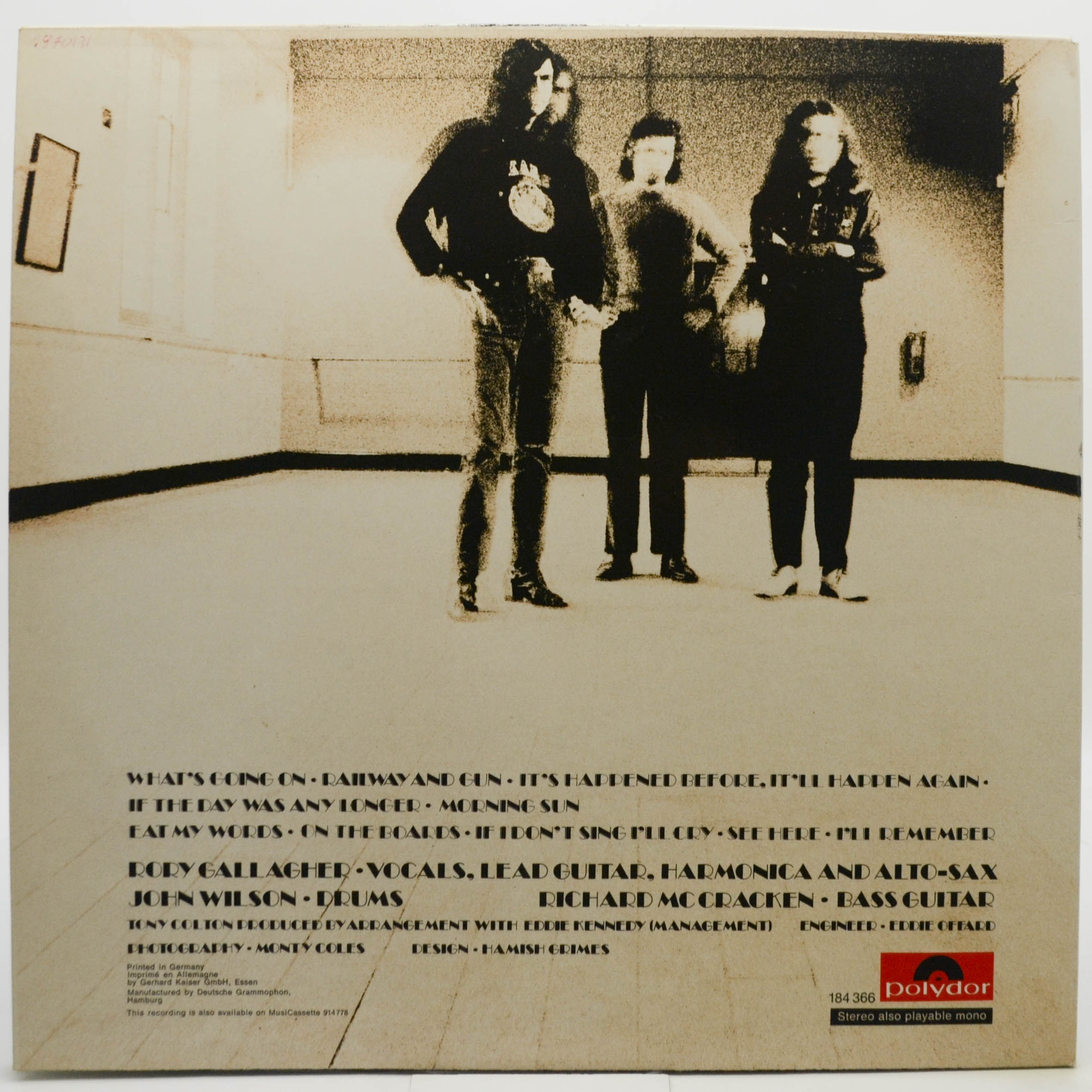 Виниловая пластинка Taste — On The Boards, 1970