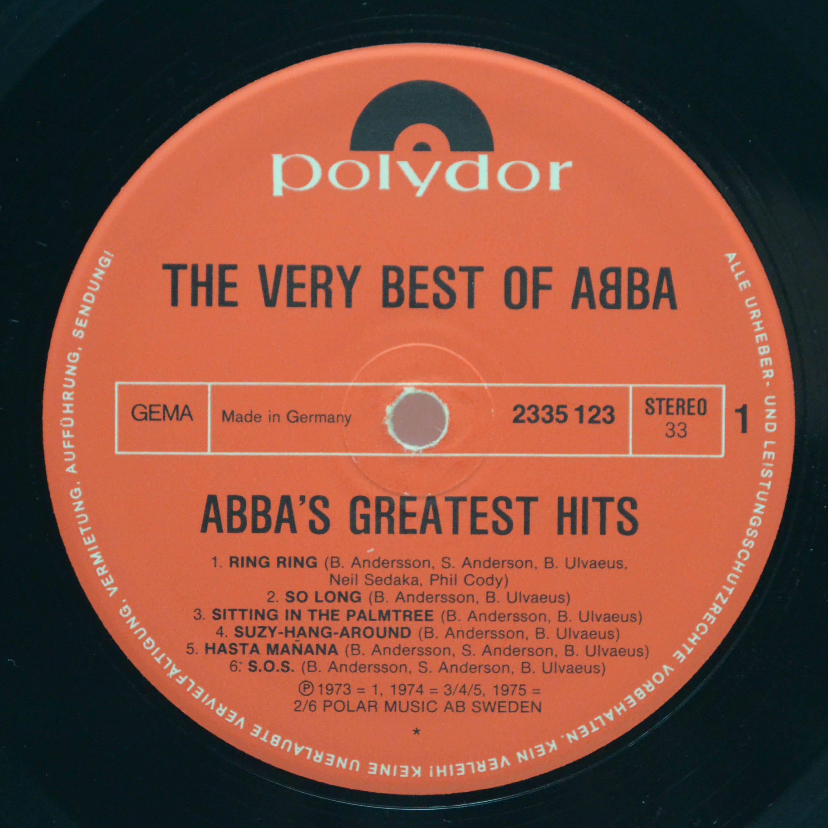 ABBA — The Very Best Of ABBA (ABBA's Greatest Hits) (2LP), 1976