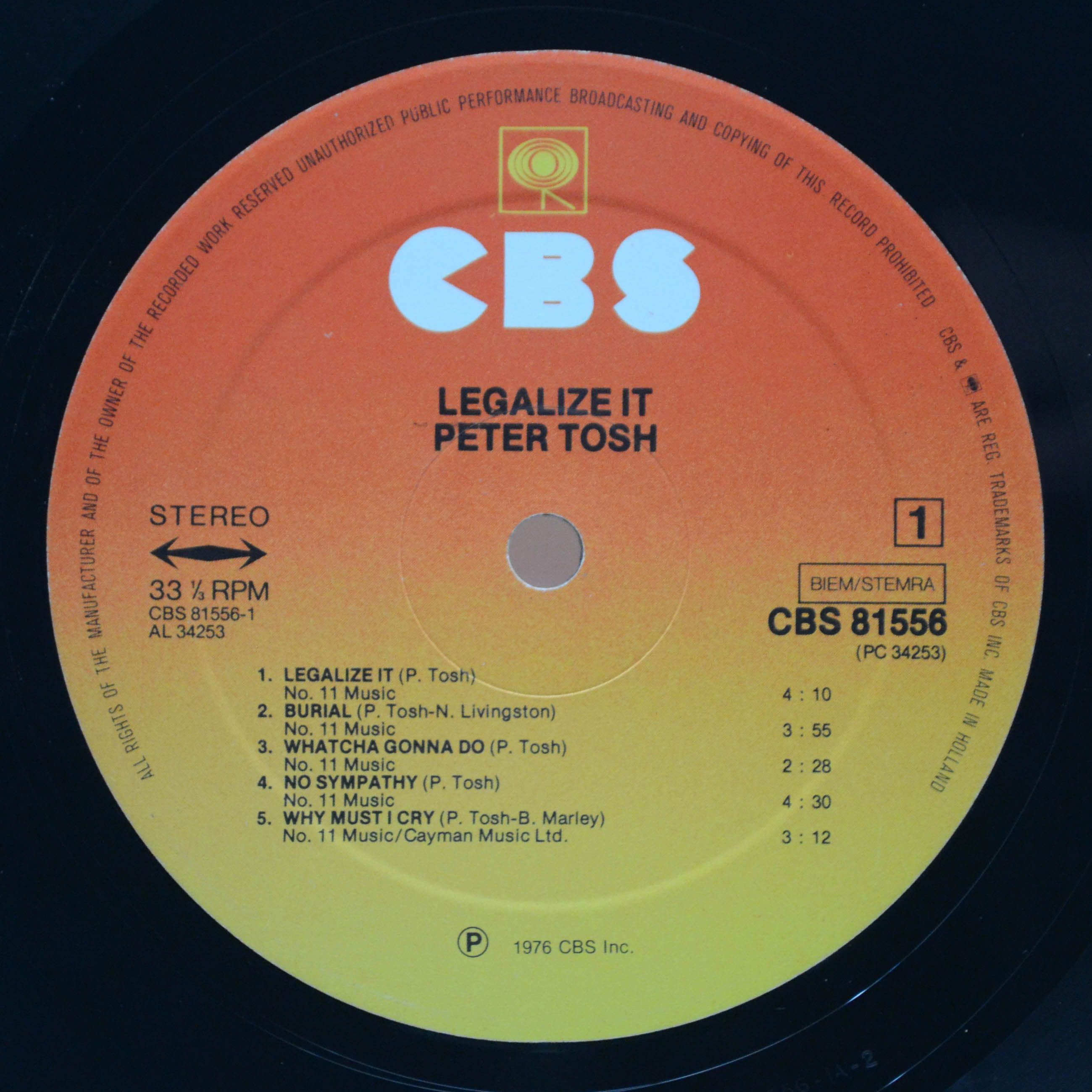 Peter Tosh — Legalize It, 1976