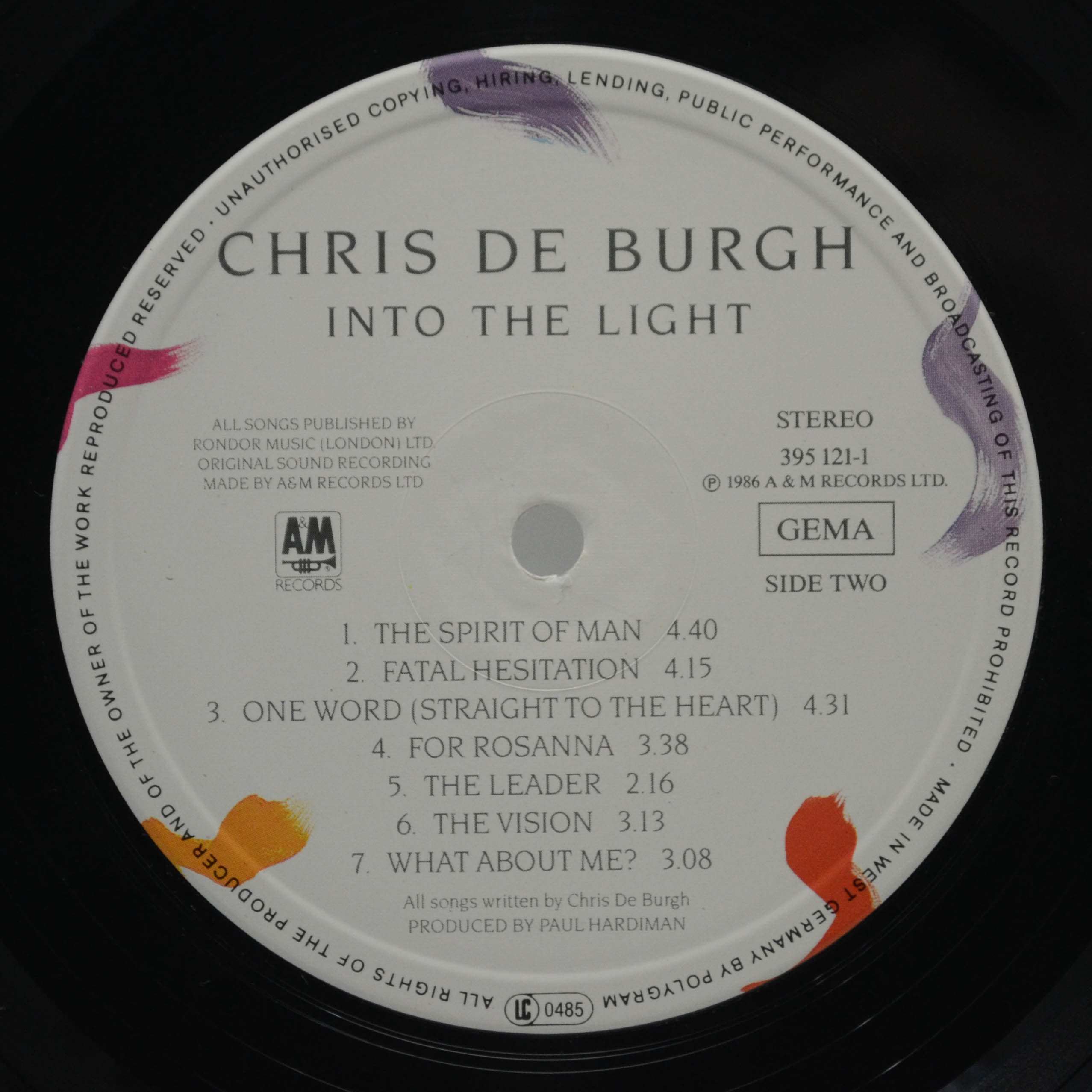 Chris de Burgh — Into The Light, 1986