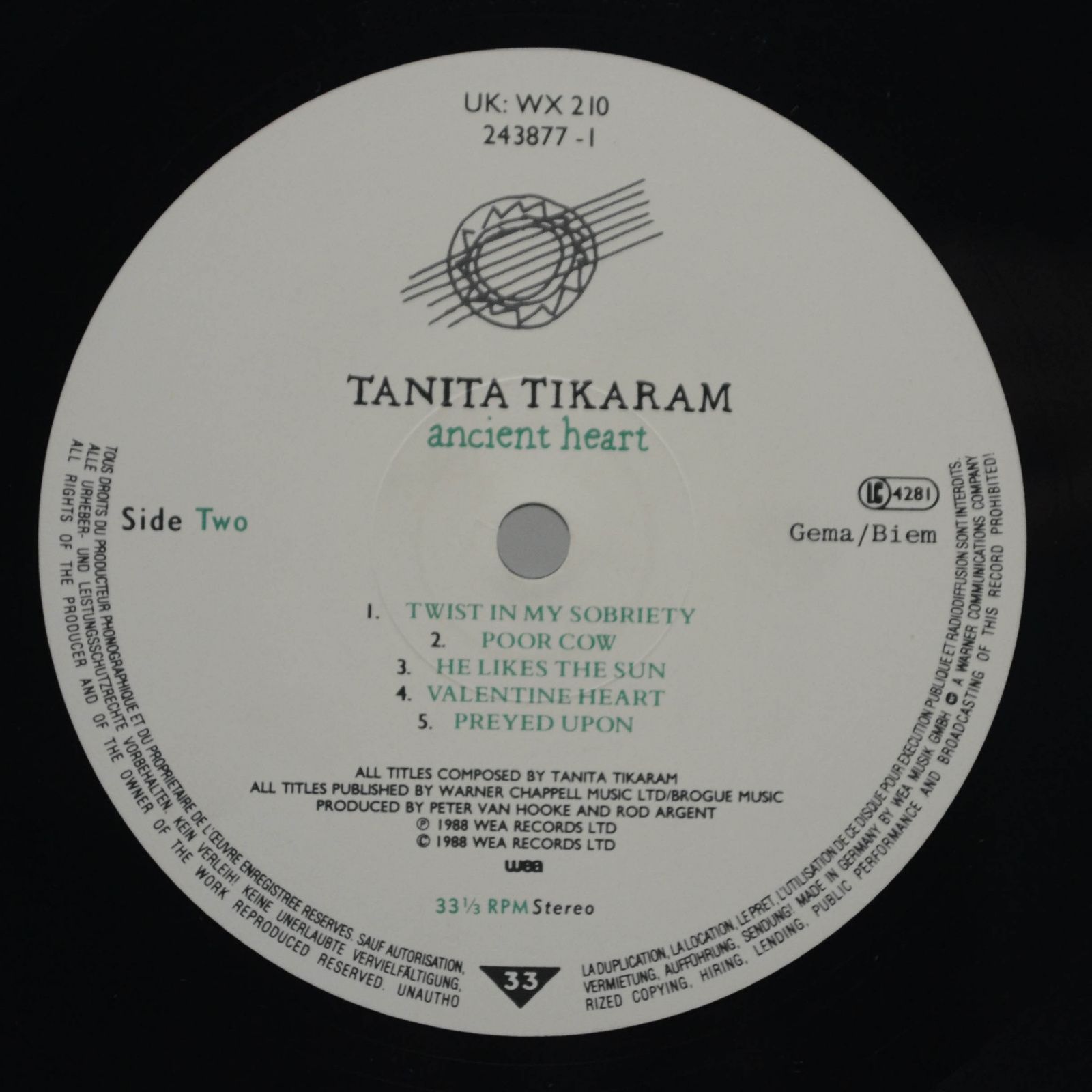 Tanita Tikaram — Ancient Heart, 1988