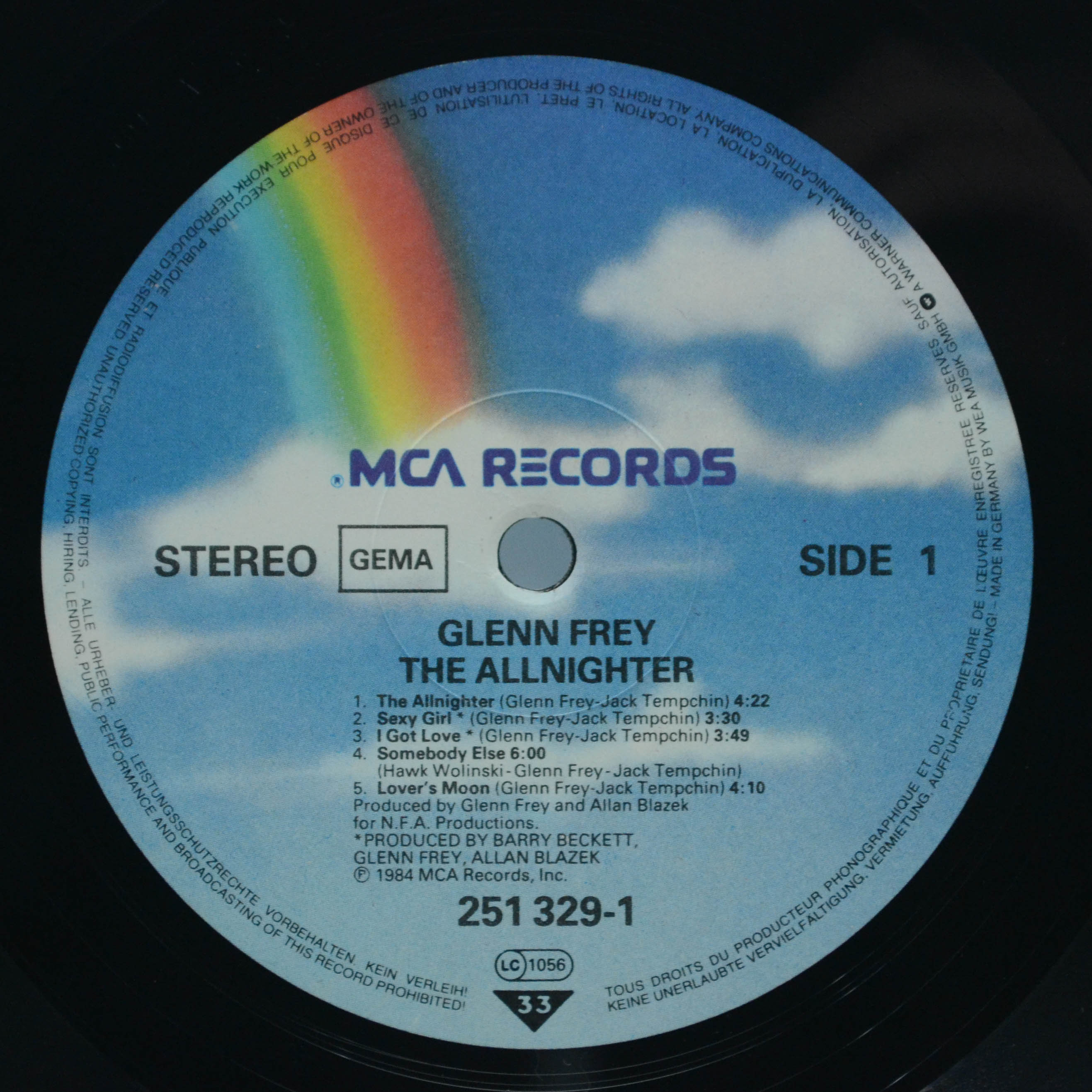 Glenn Frey — The Allnighter, 1984