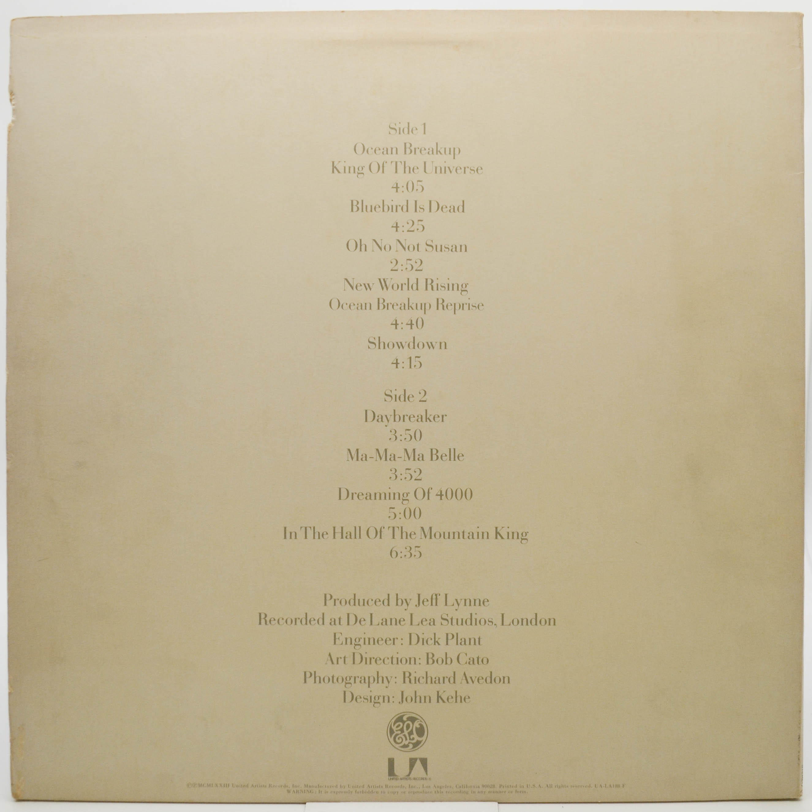 Electric Light Orchestra — On The Third Day (USA), 1973