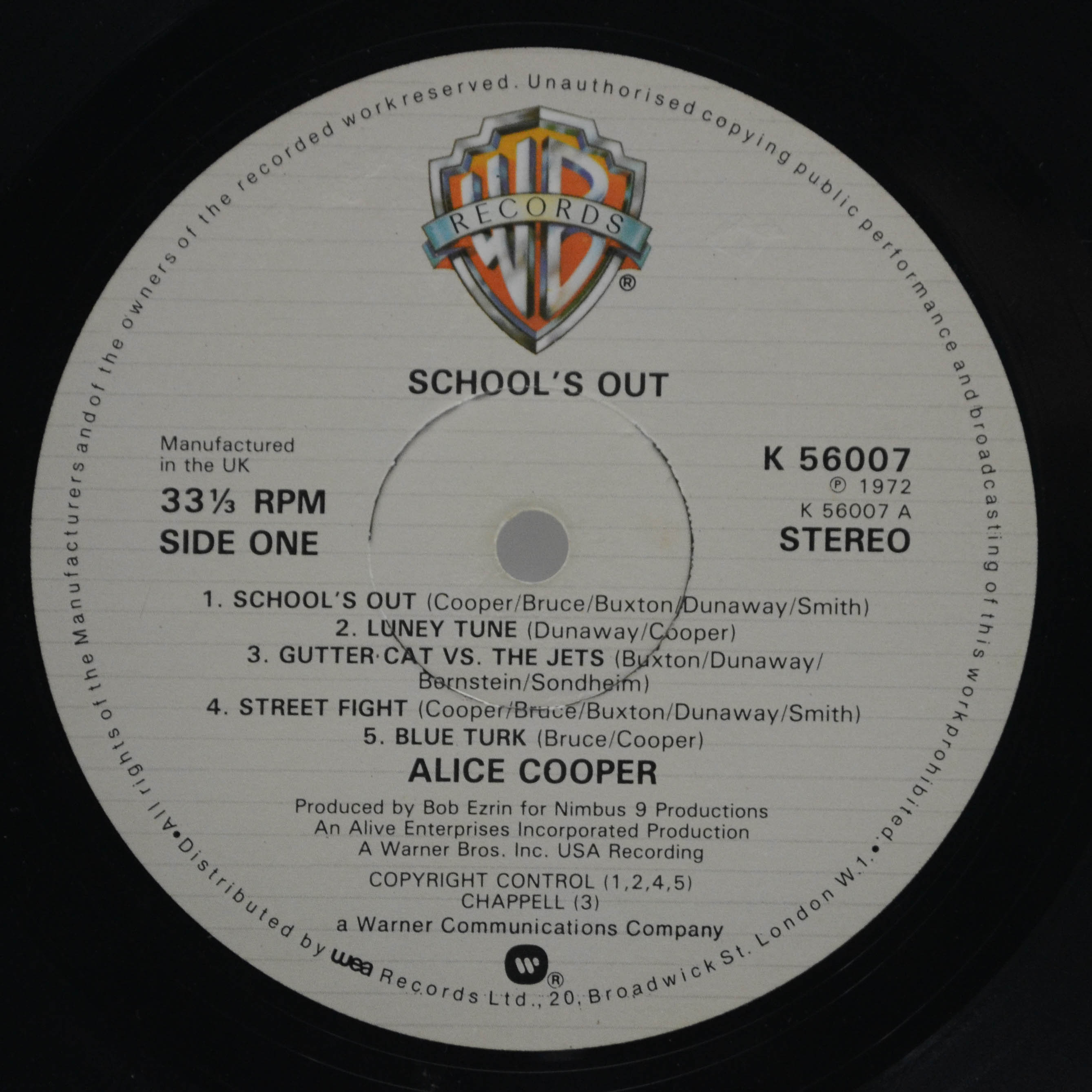 Alice Cooper — School's Out (UK), 1972
