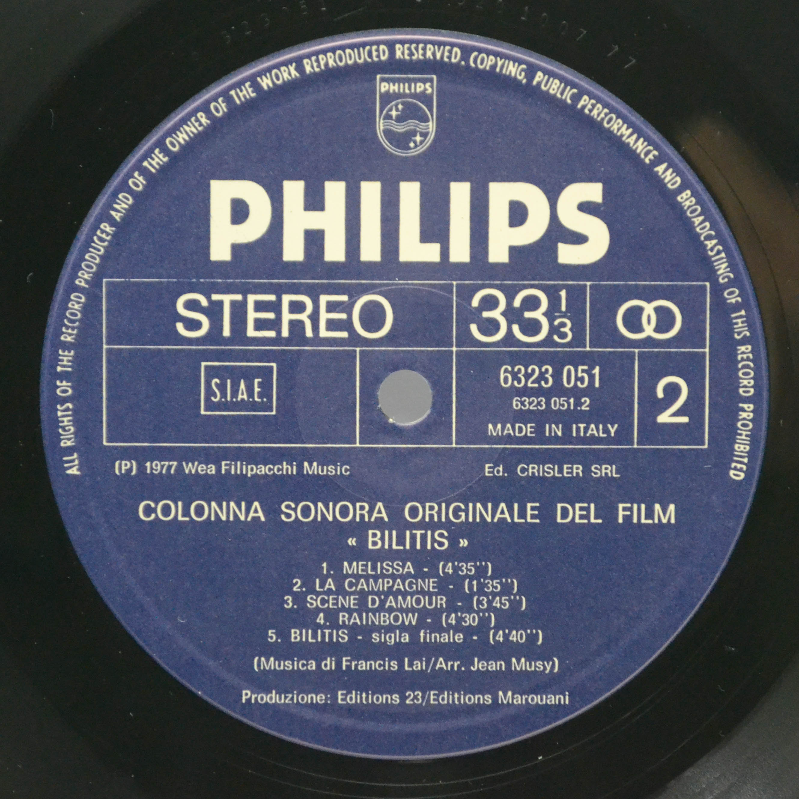 Francis Lai — Bilitis (Colonna Sonora Originale Del Film), 1977