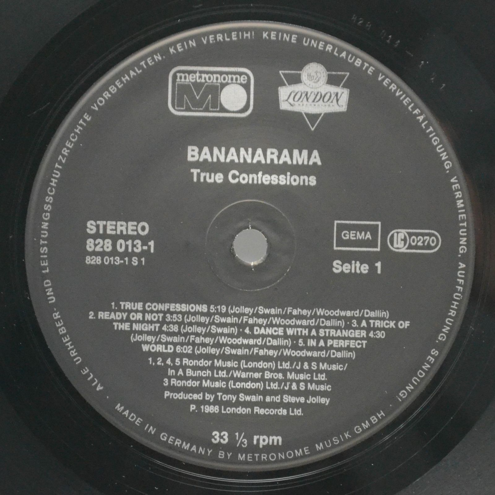 Bananarama — True Confessions, 1986