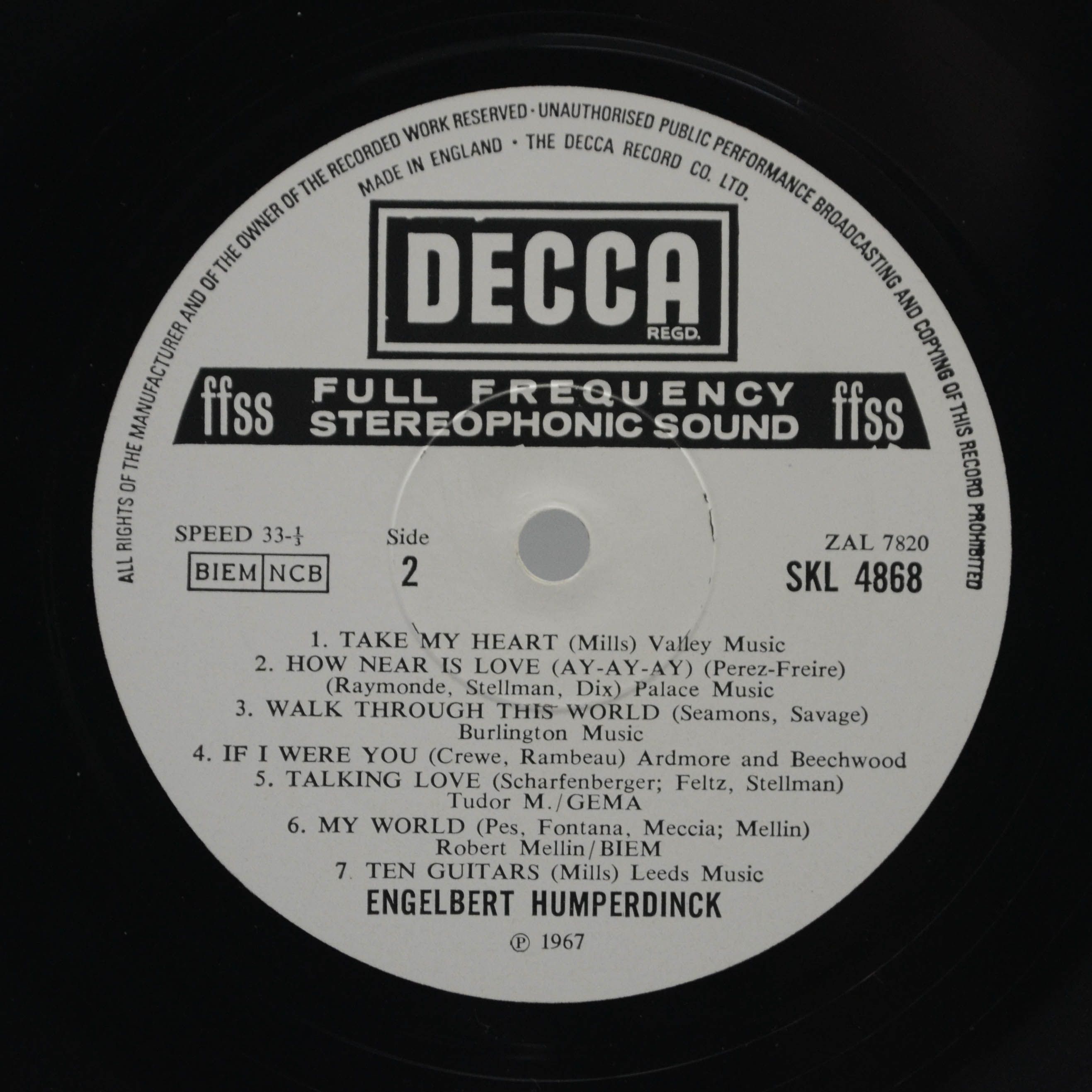 Engelbert Humperdinck — Release Me (UK), 1967