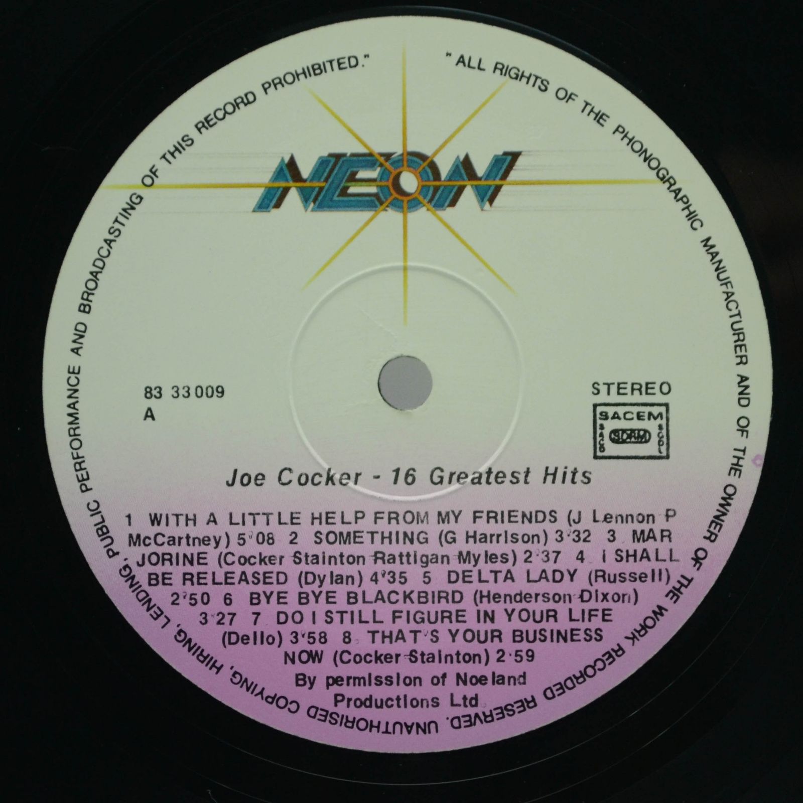 Joe Cocker — 16 Greatest Hits, 1988