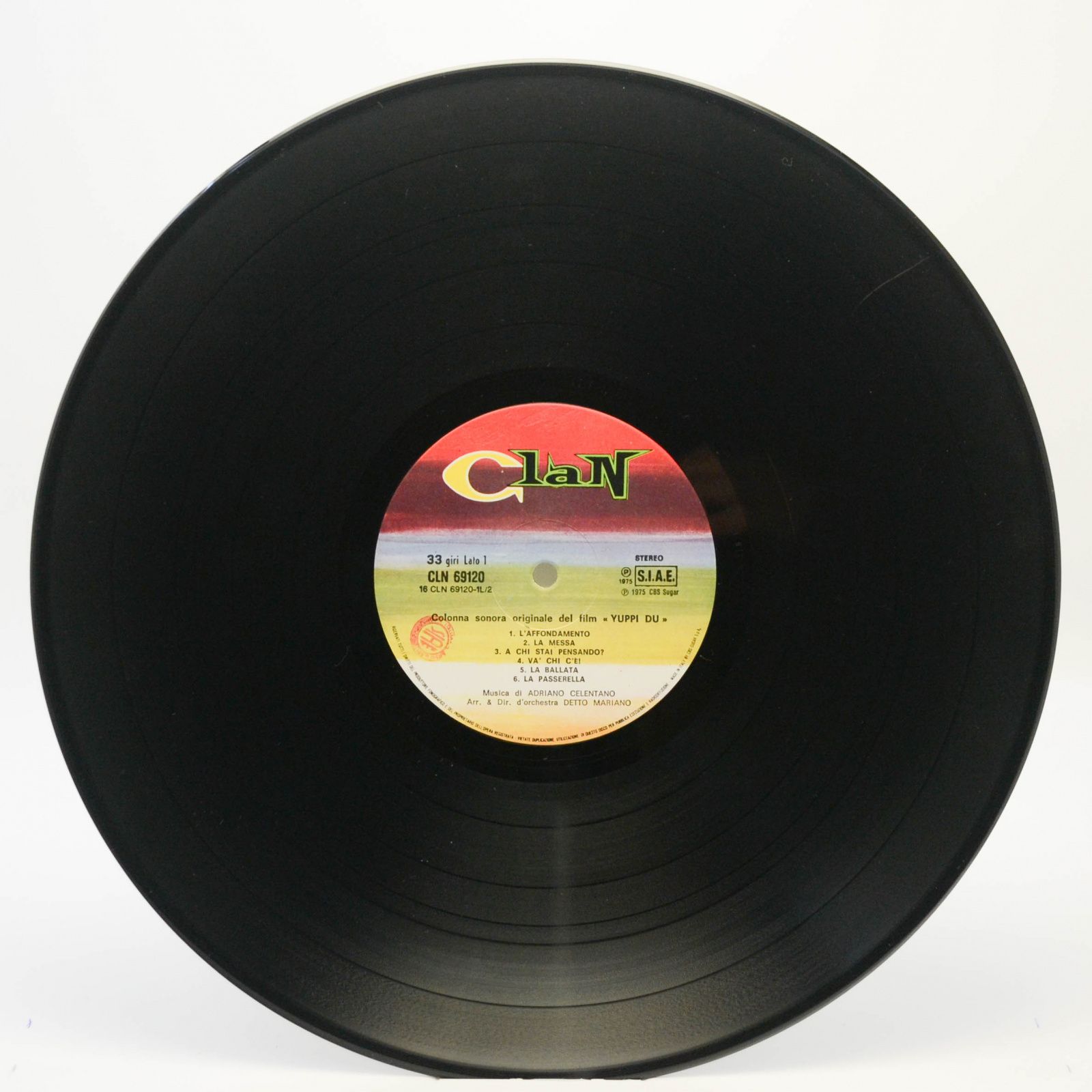Adriano Celentano — Yuppi Du (Colonna Sonora Originale) (1-st, Italy, Clan), 1975