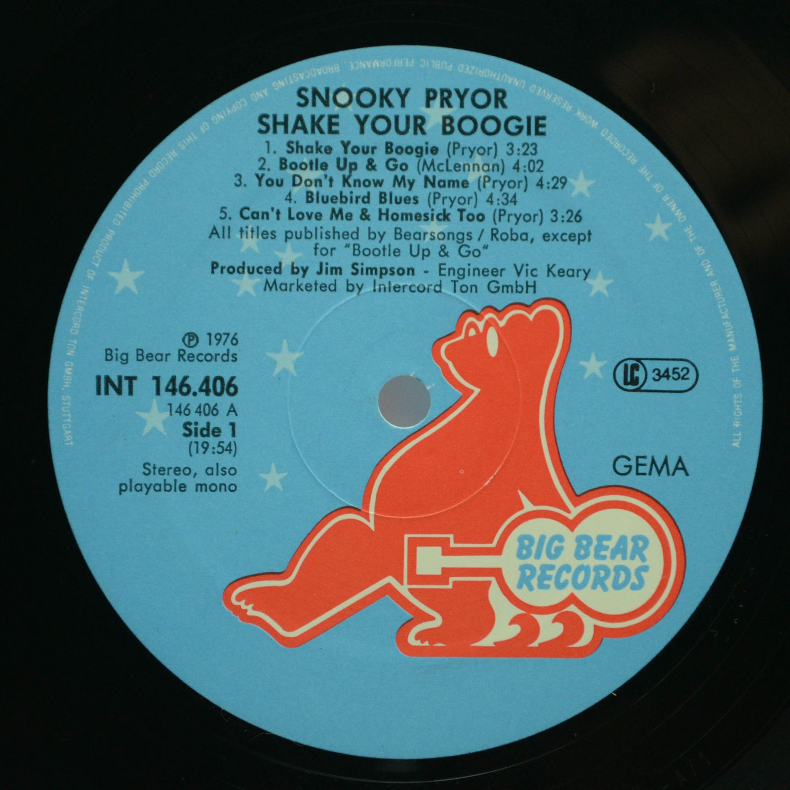 Snooky Prior — Shake Your Boogie, 1976