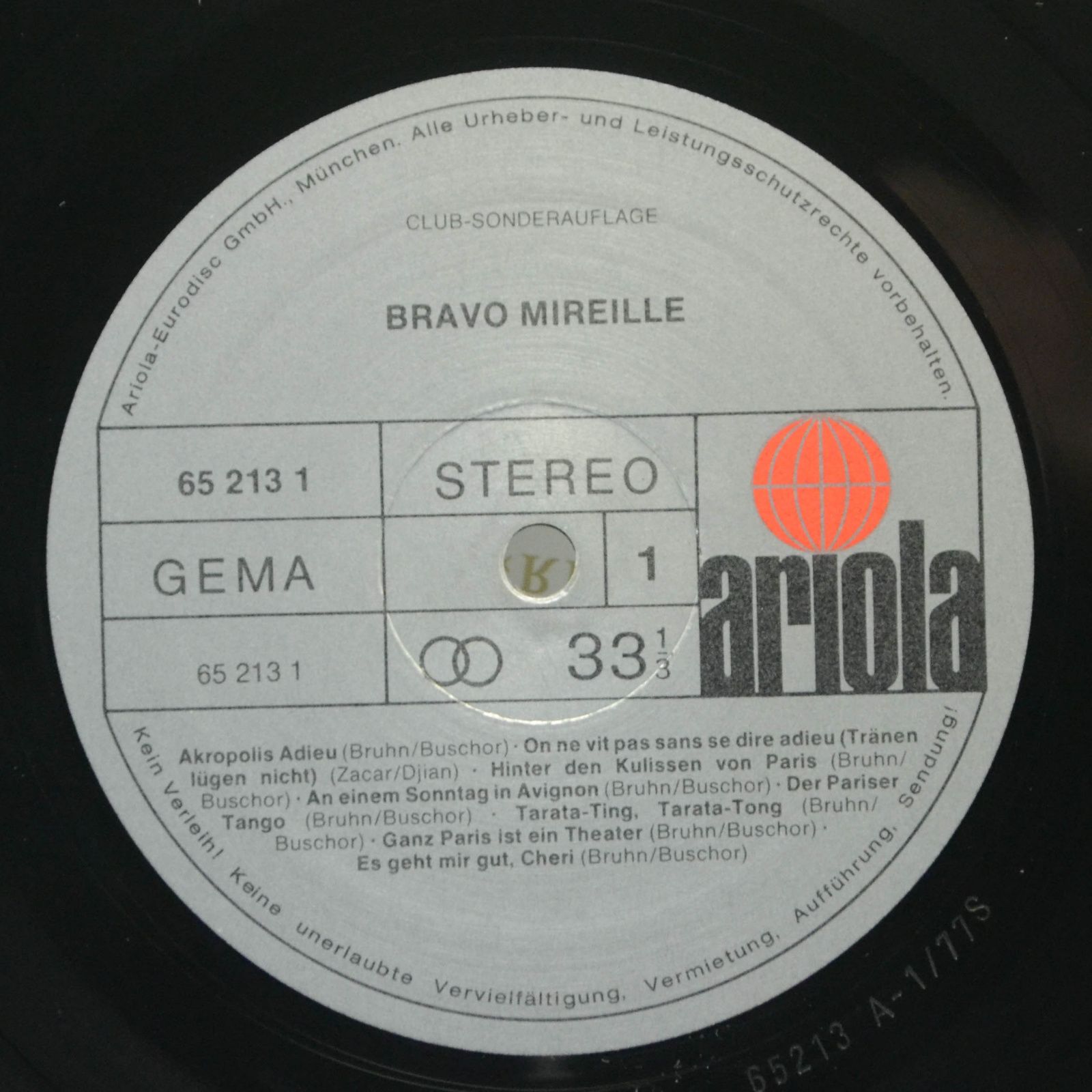 Mireille — Bravo Mireille!, 1977