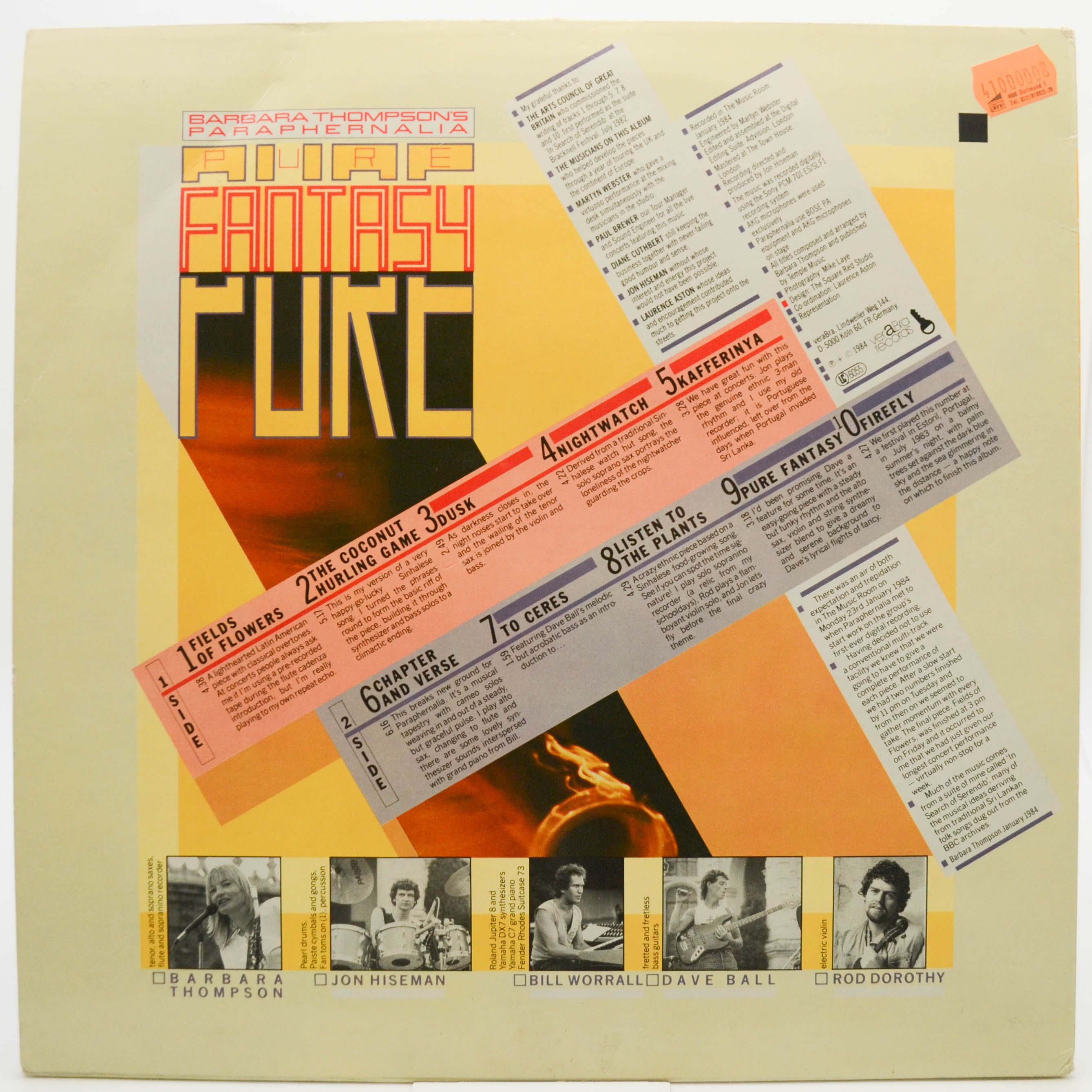 Barbara Thompson's Paraphernalia — Pure Fantasy, 1984