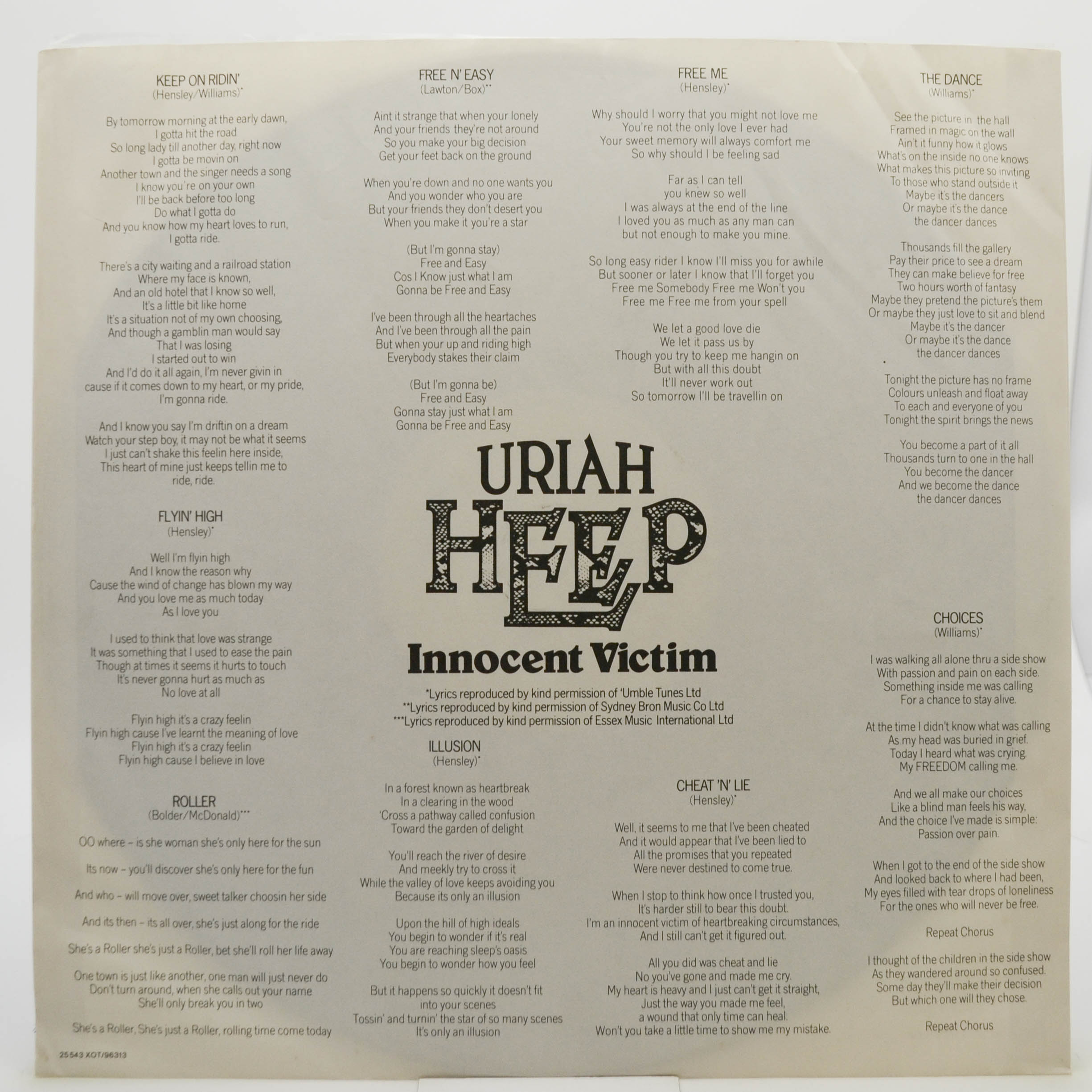 Виниловая пластинка Uriah Heep — Innocent Victim, 1977