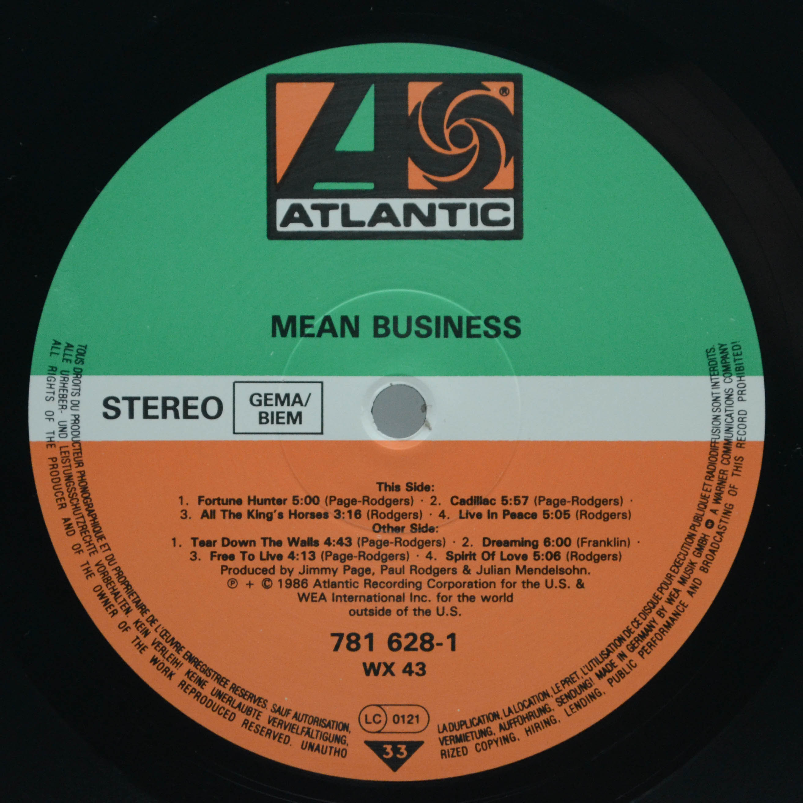 Firm — Mean Business, 1986