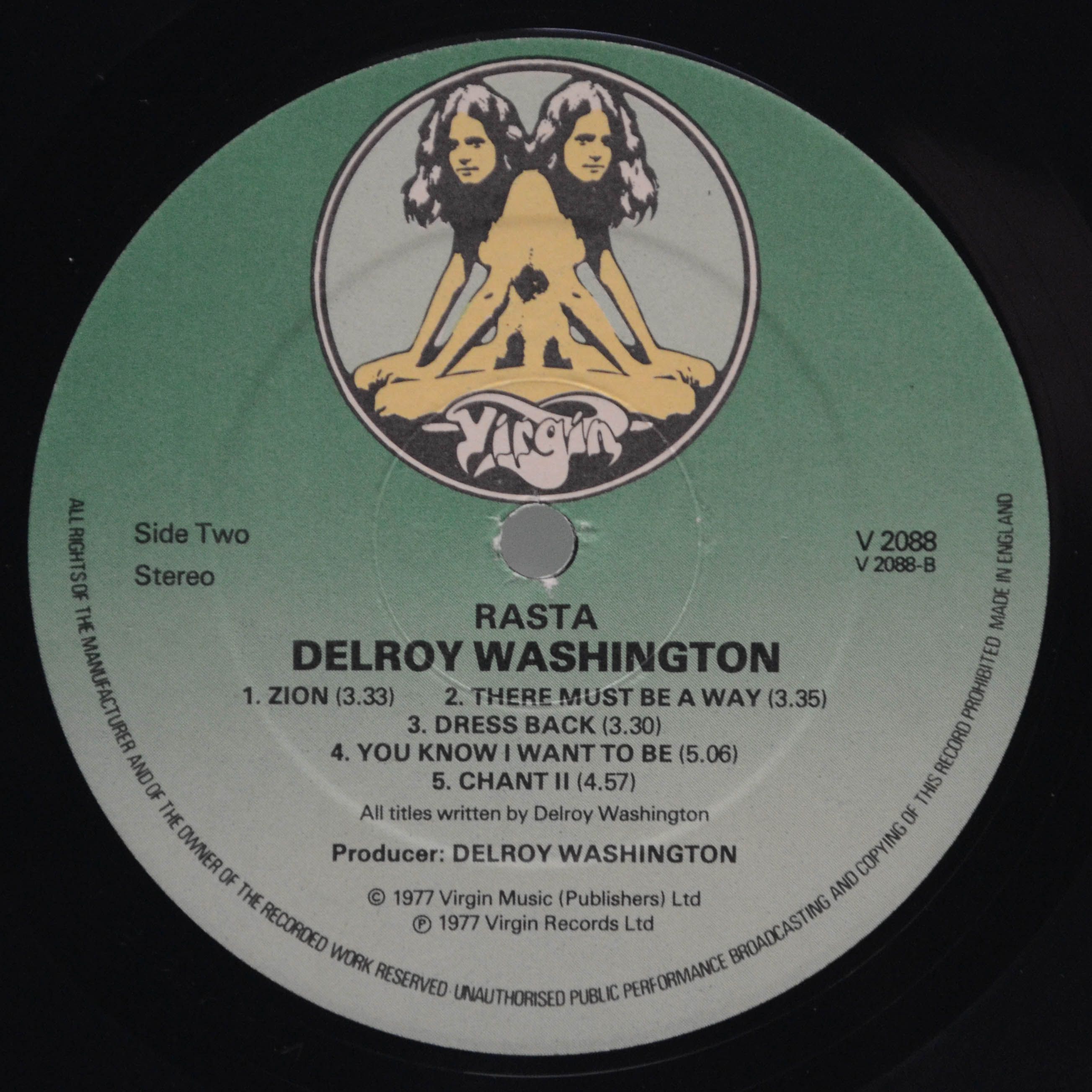 Delroy Washington — Rasta (UK), 1977