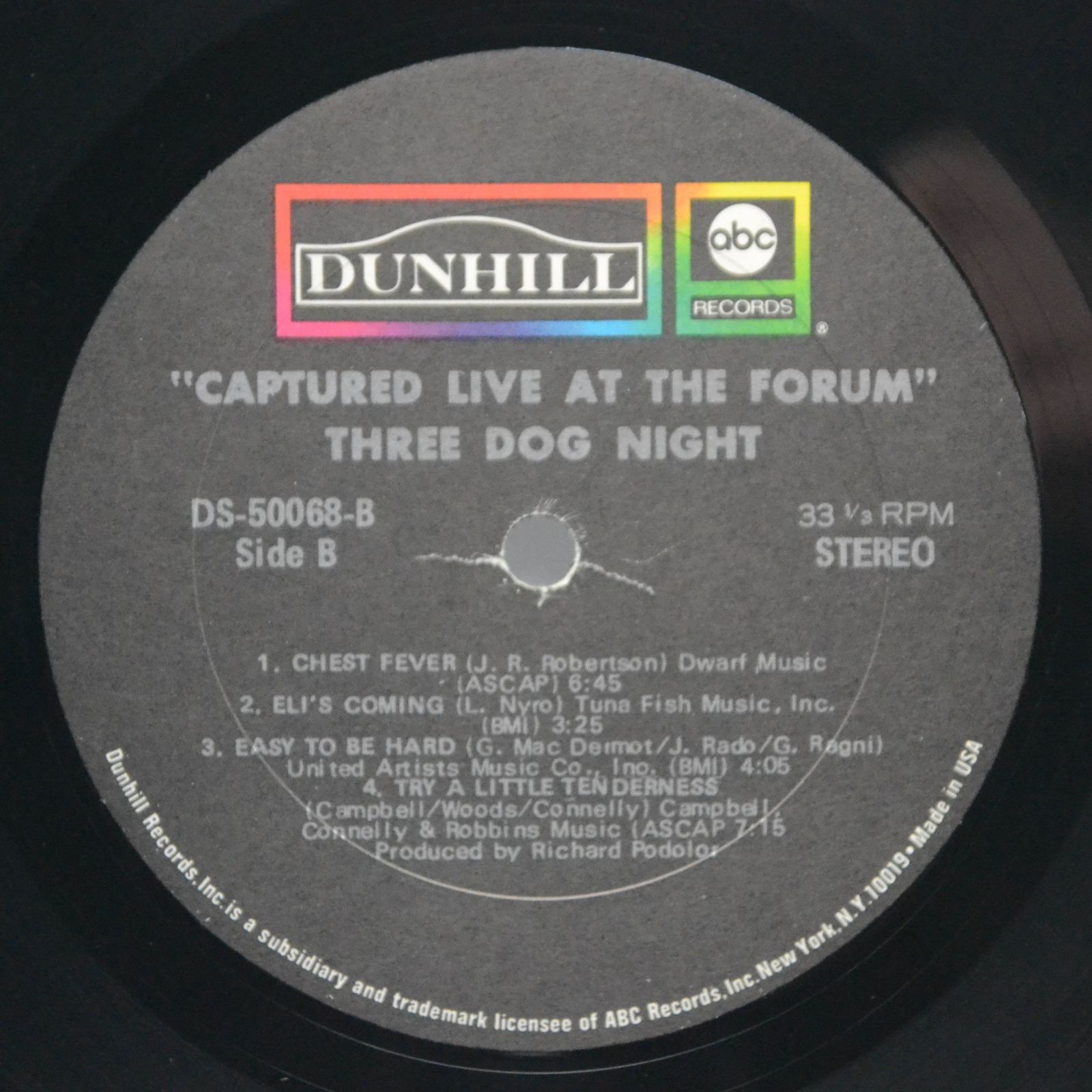 Three Dog Night — Captured Live At The Forum (1-st, USA), 1969