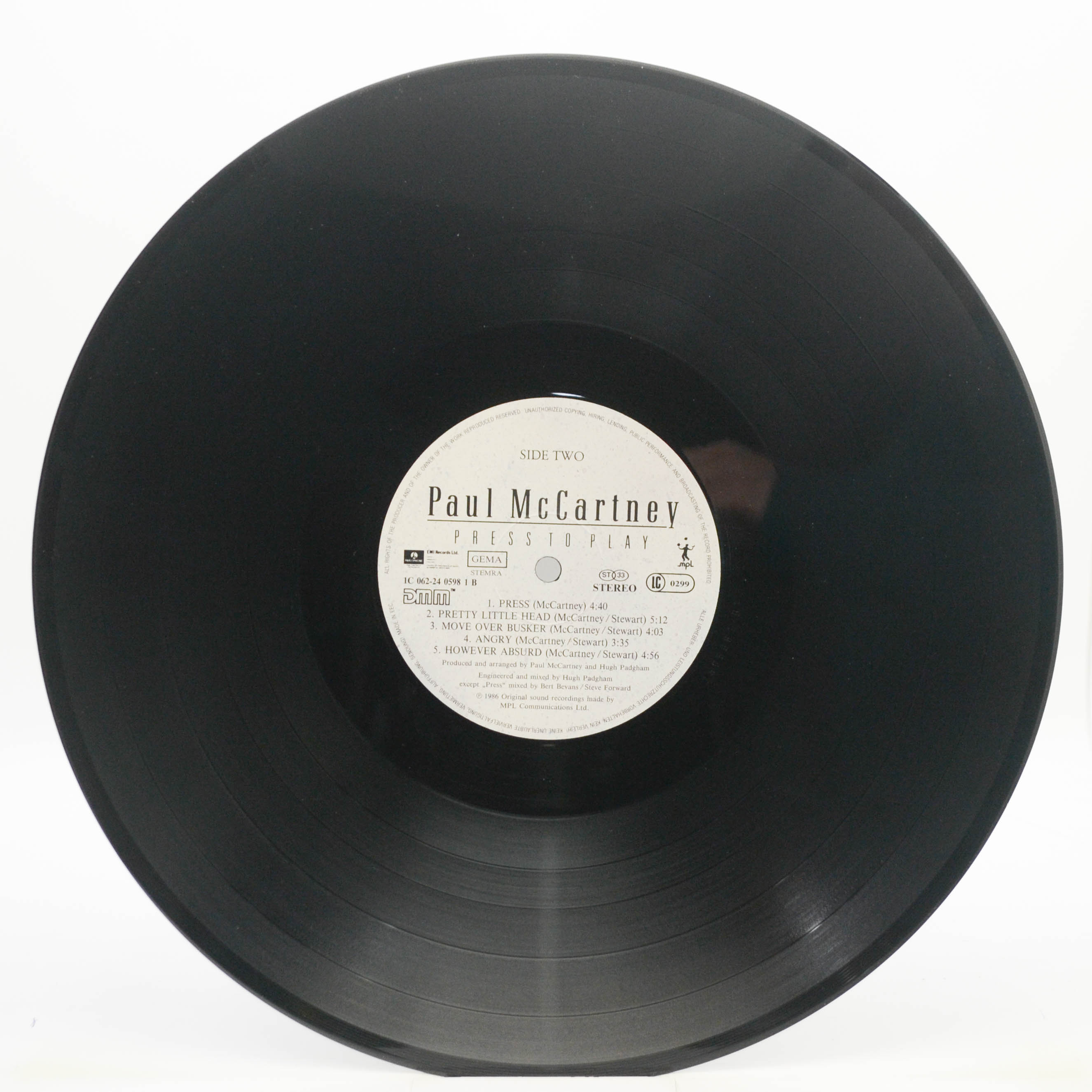 Paul McCartney — Press To Play, 1986