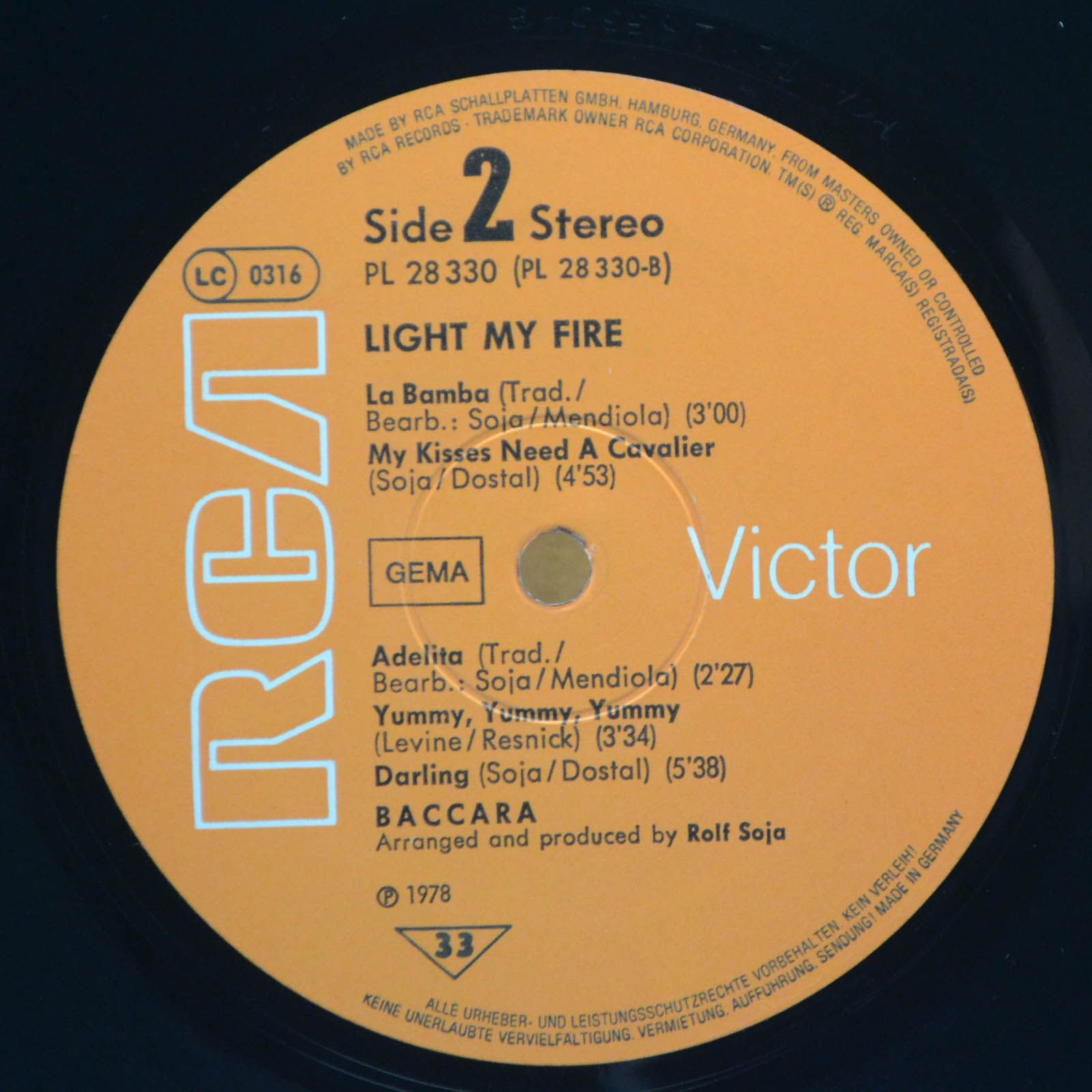 Baccara — Light My Fire, 1978