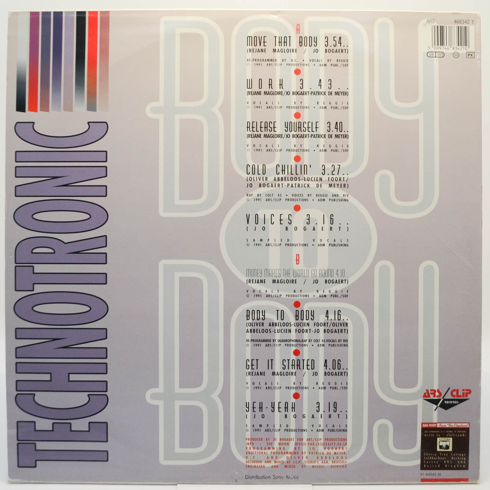 Technotronic — Body To Body, 1991