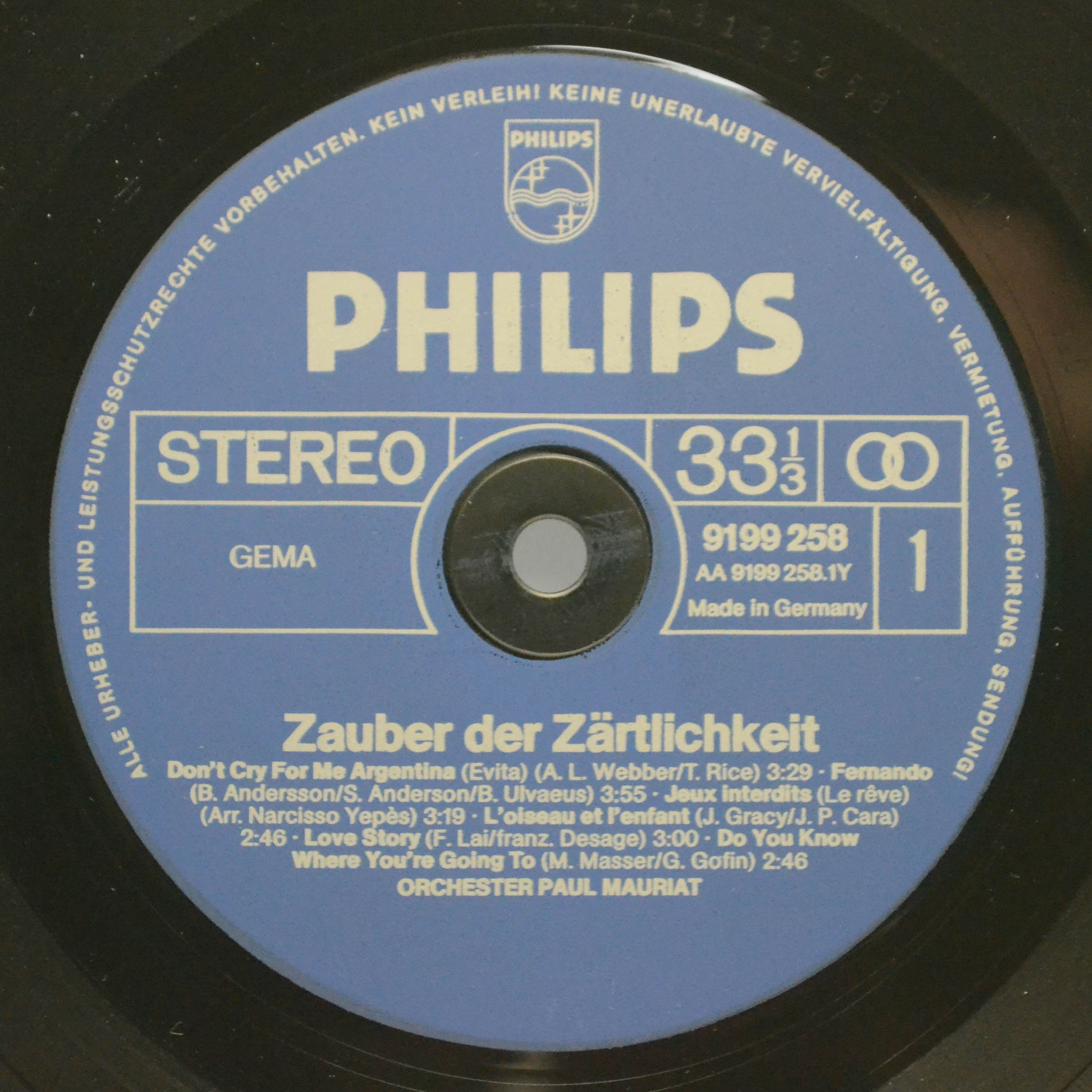 Orchester Paul Mauriat — Zauber Der Zärtlichkeit, 1977