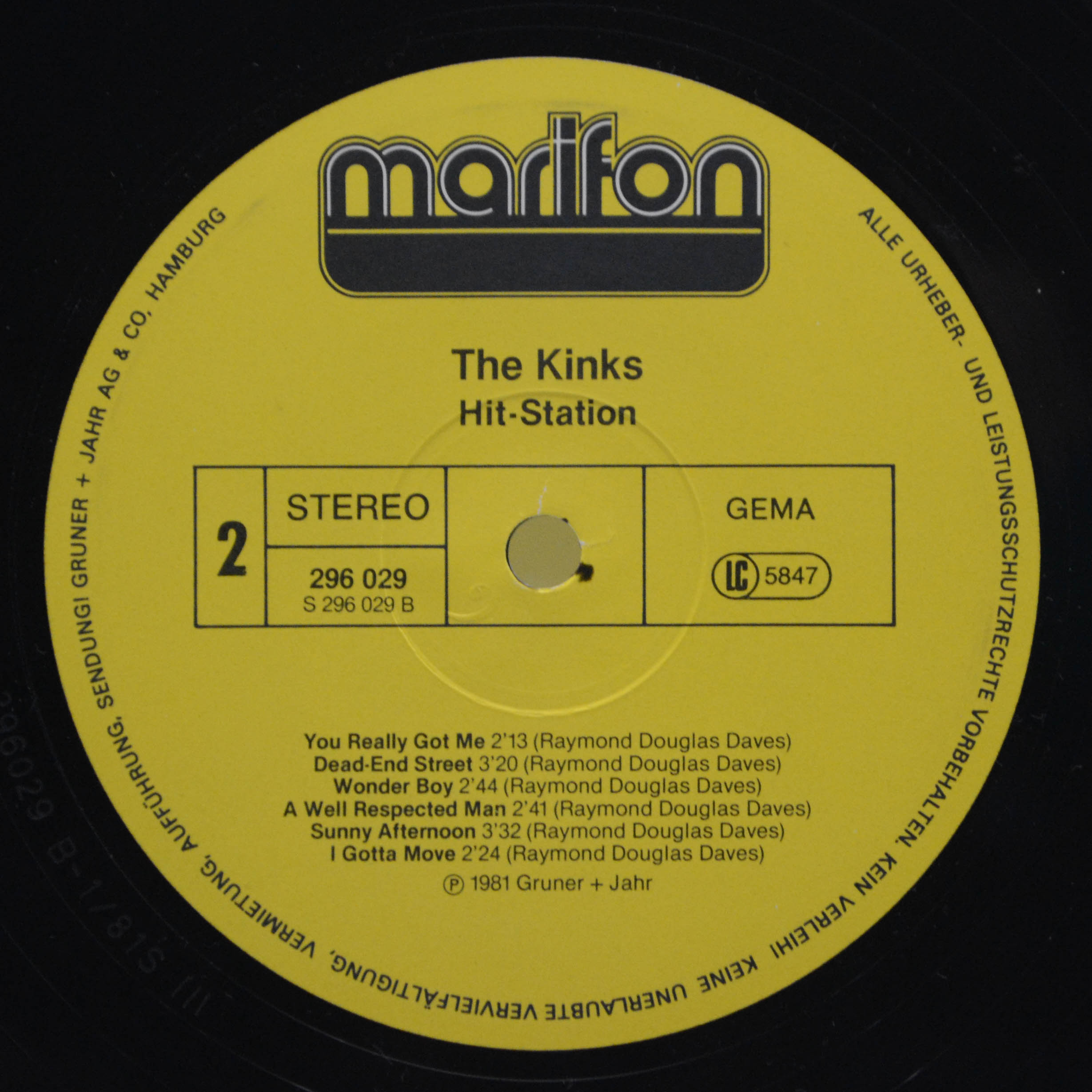 Виниловая пластинка Kinks — Hit Station, 1981