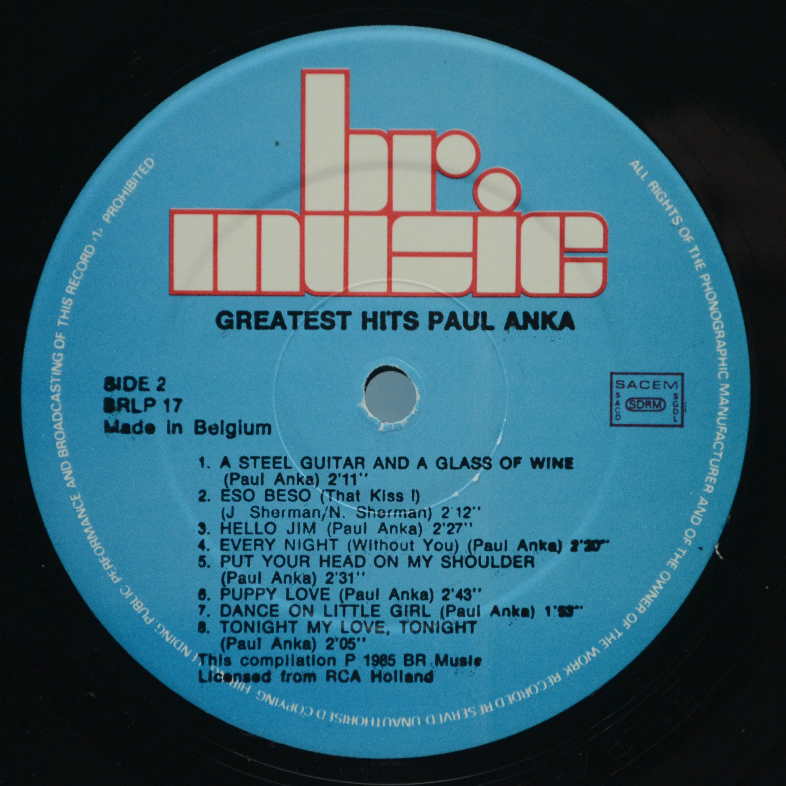 Paul Anka — Greatest Hits, 1985