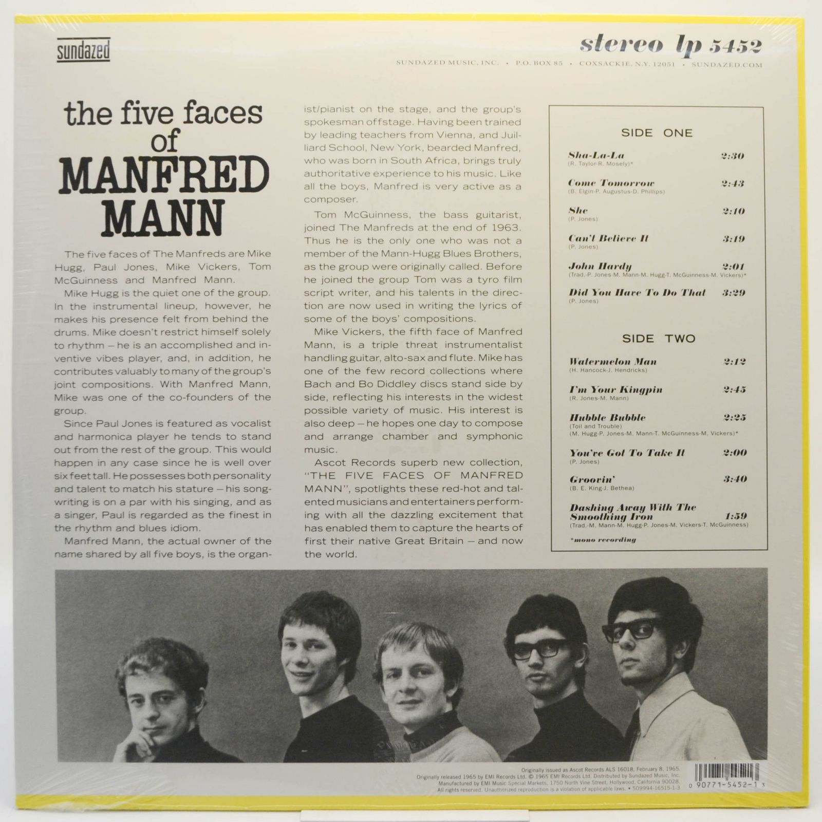 Manfred Mann — The Five Faces Of Manfred Mann (US), 1965