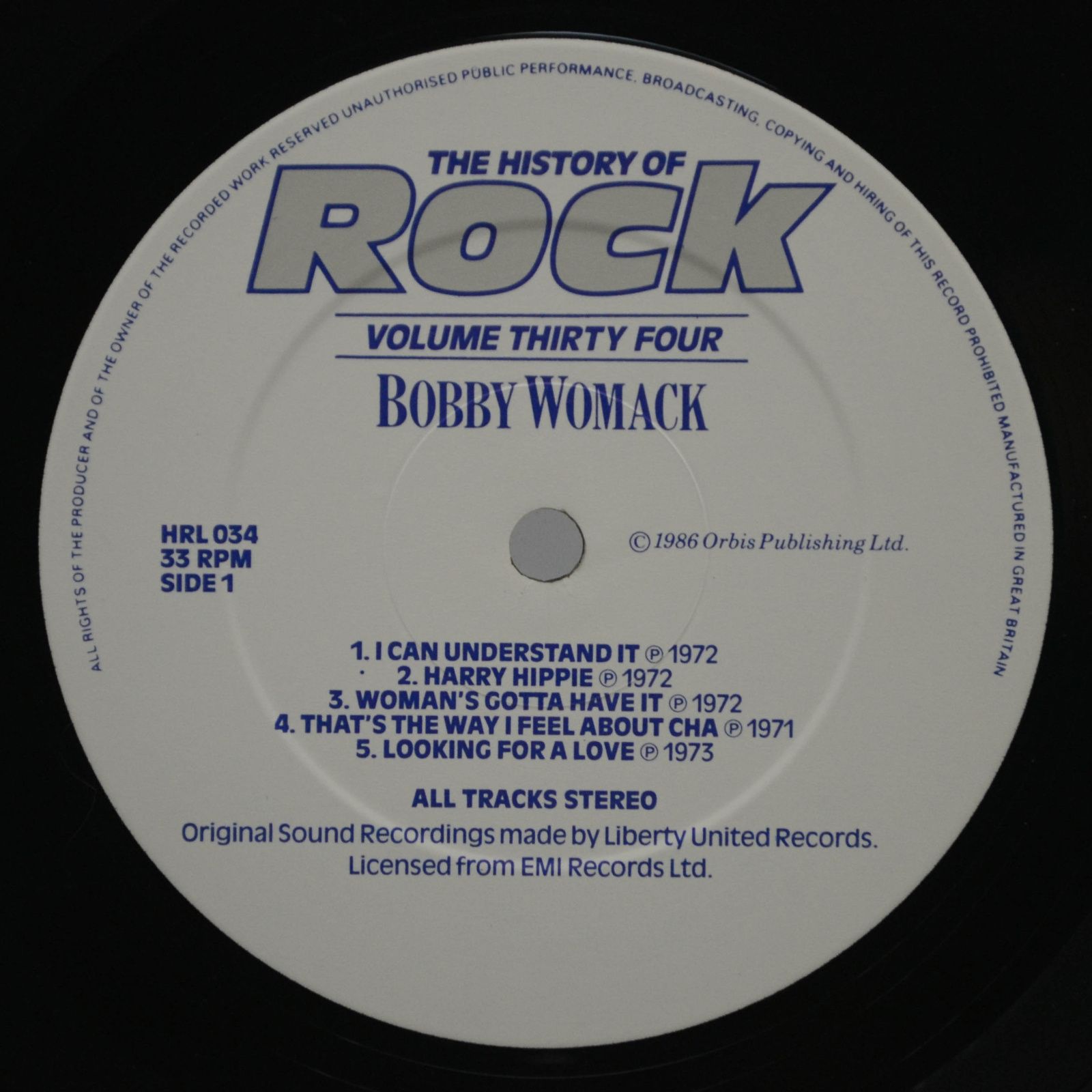 Bobby Womack / Earth Wind & Fire / The Isley Brothers / The O'Jays / Harold Melvin & The Bluenotes — The History Of Rock (Volume Thirty Four) (2LP, UK), 1986