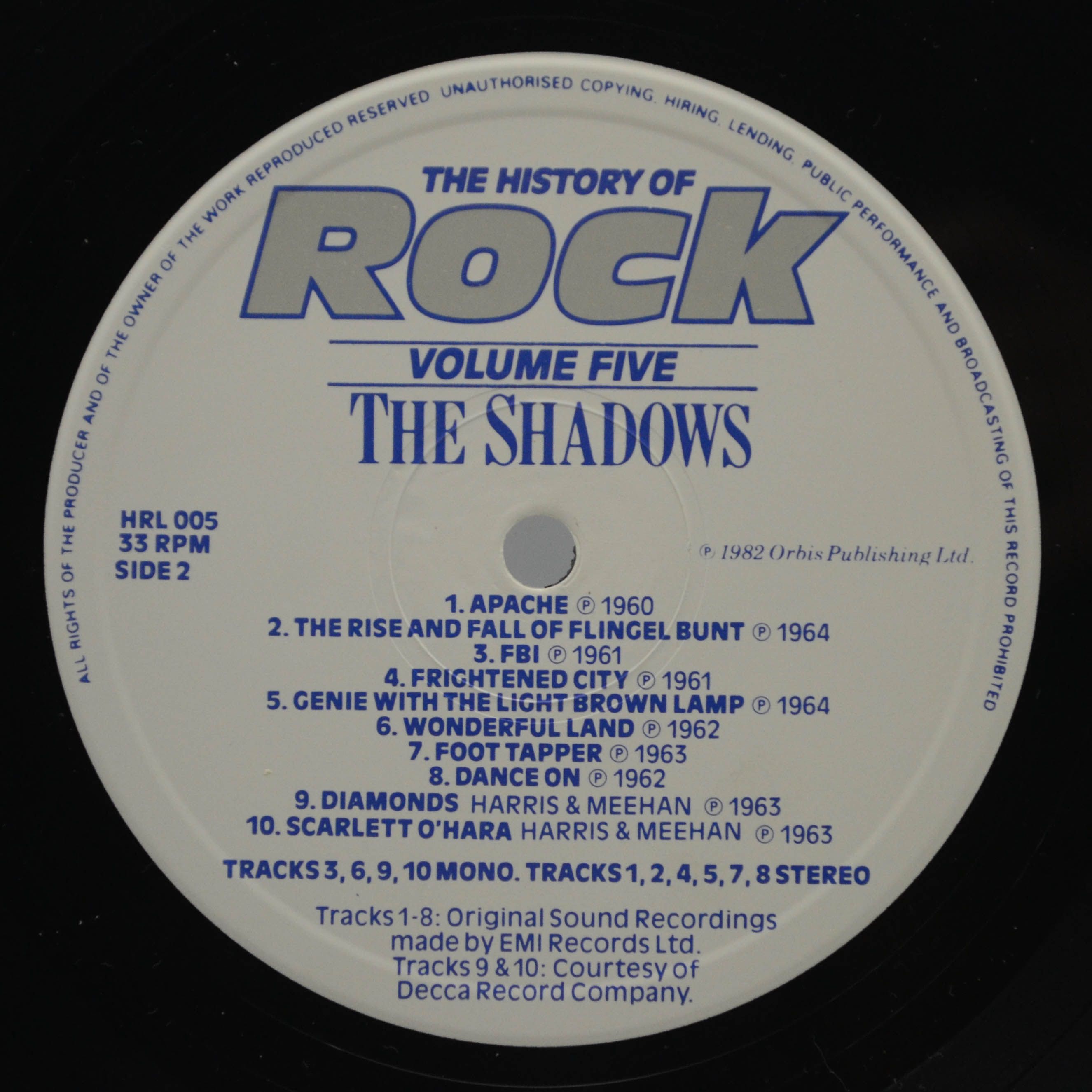 Cliff Richard / The Shadows / Adam Faith / Billy Fury — The History Of Rock (Volume Five) (2LP, UK), 1982
