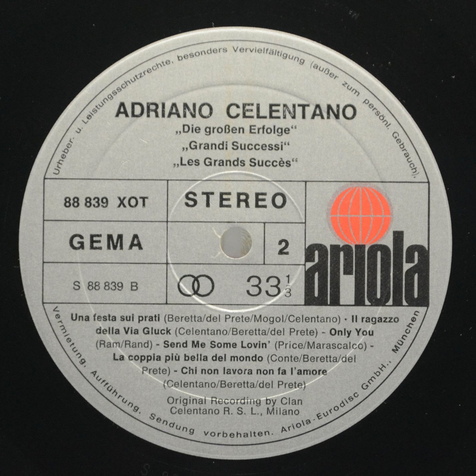 Adriano Celentano — Die Großen Erfolge, 1974