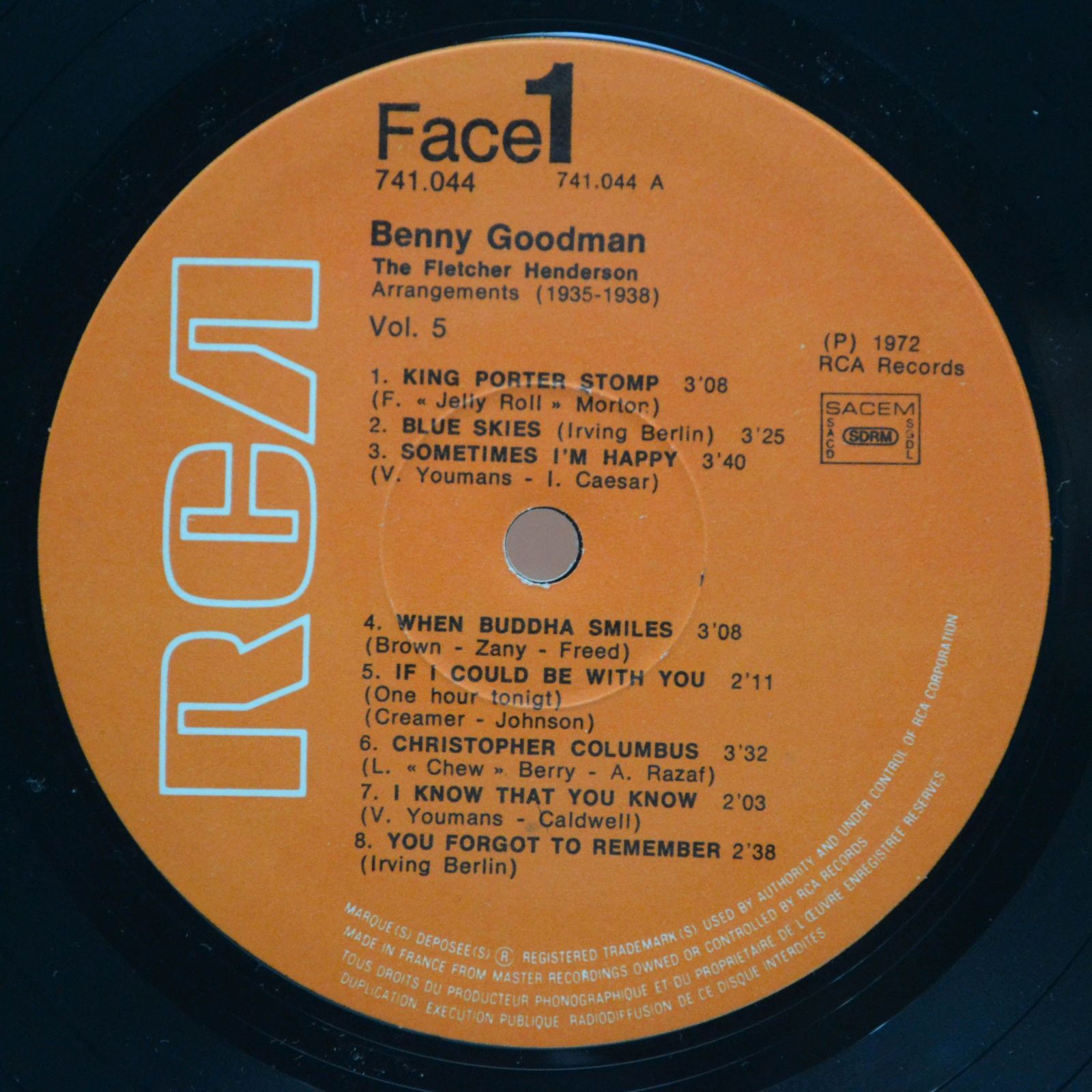 Benny Goodman — Volume 5 (1935-1938) The Fletcher Henderson Arrangements, 1972