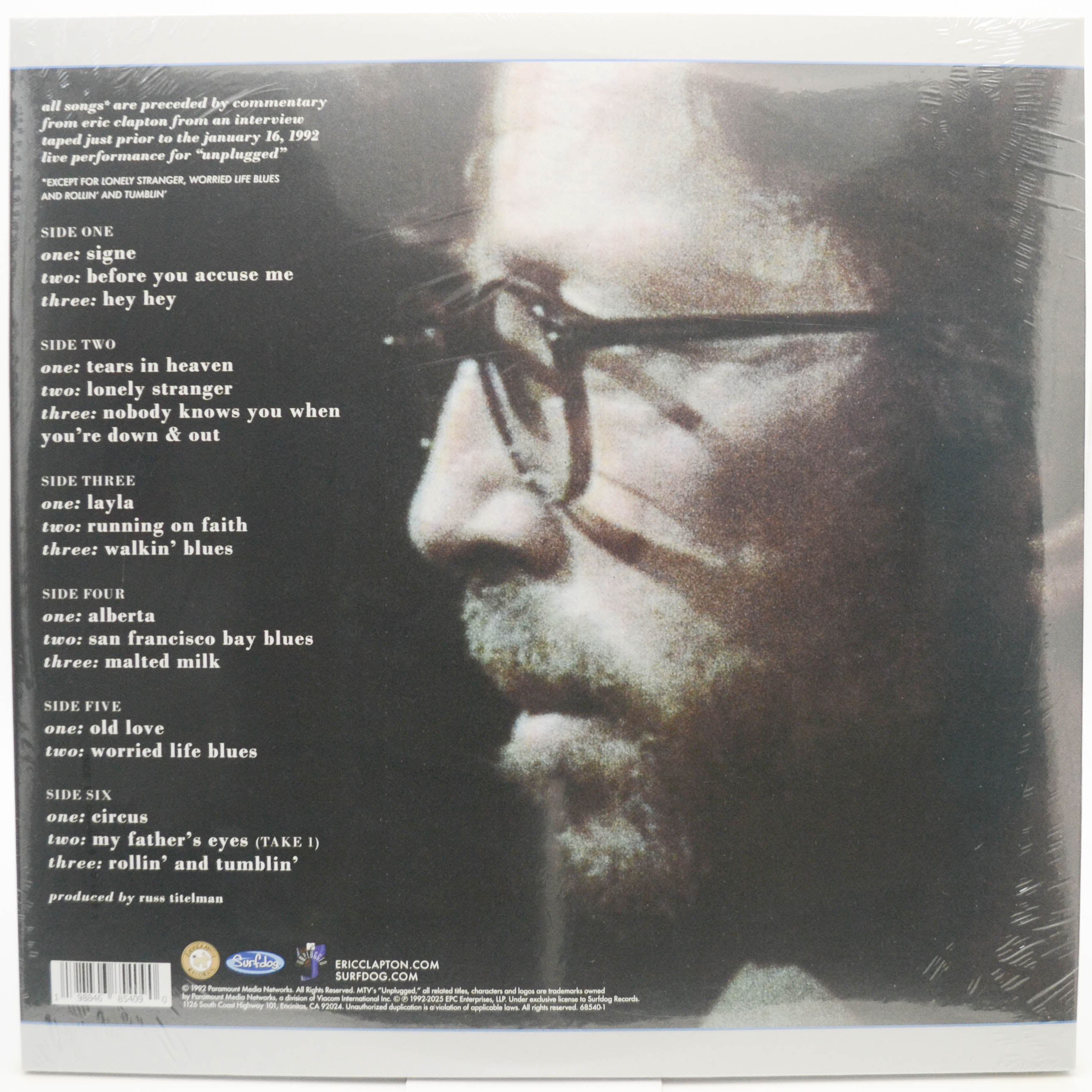 Eric Clapton — Unplugged: Enhanced Edition (3LP), 1992