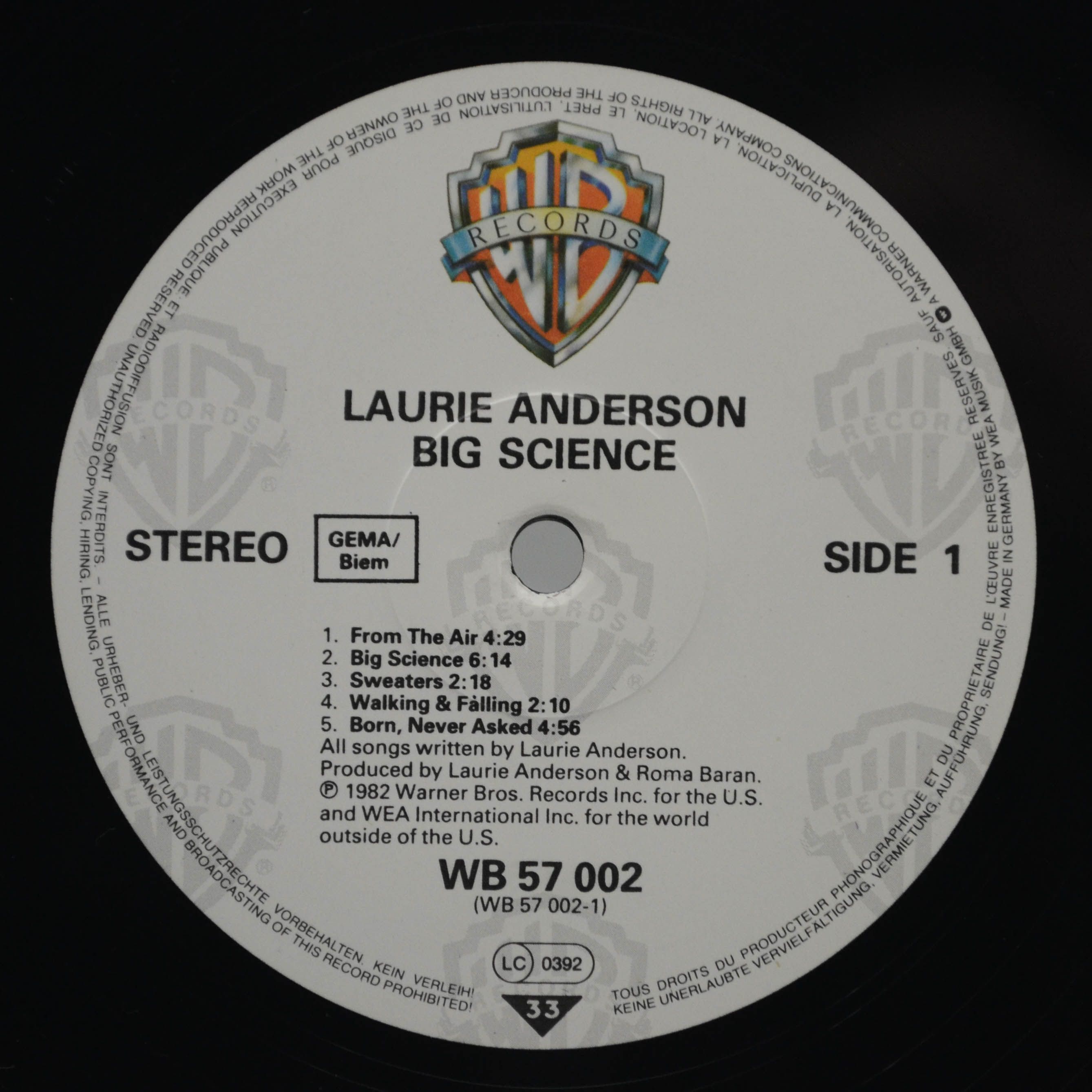 Laurie Anderson — Big Science, 1982