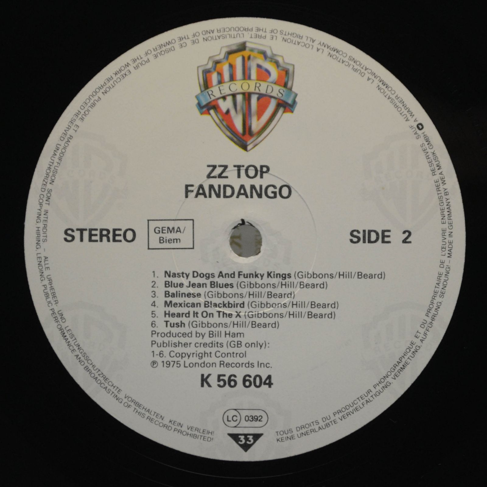 ZZ Top — Fandango!, 1975