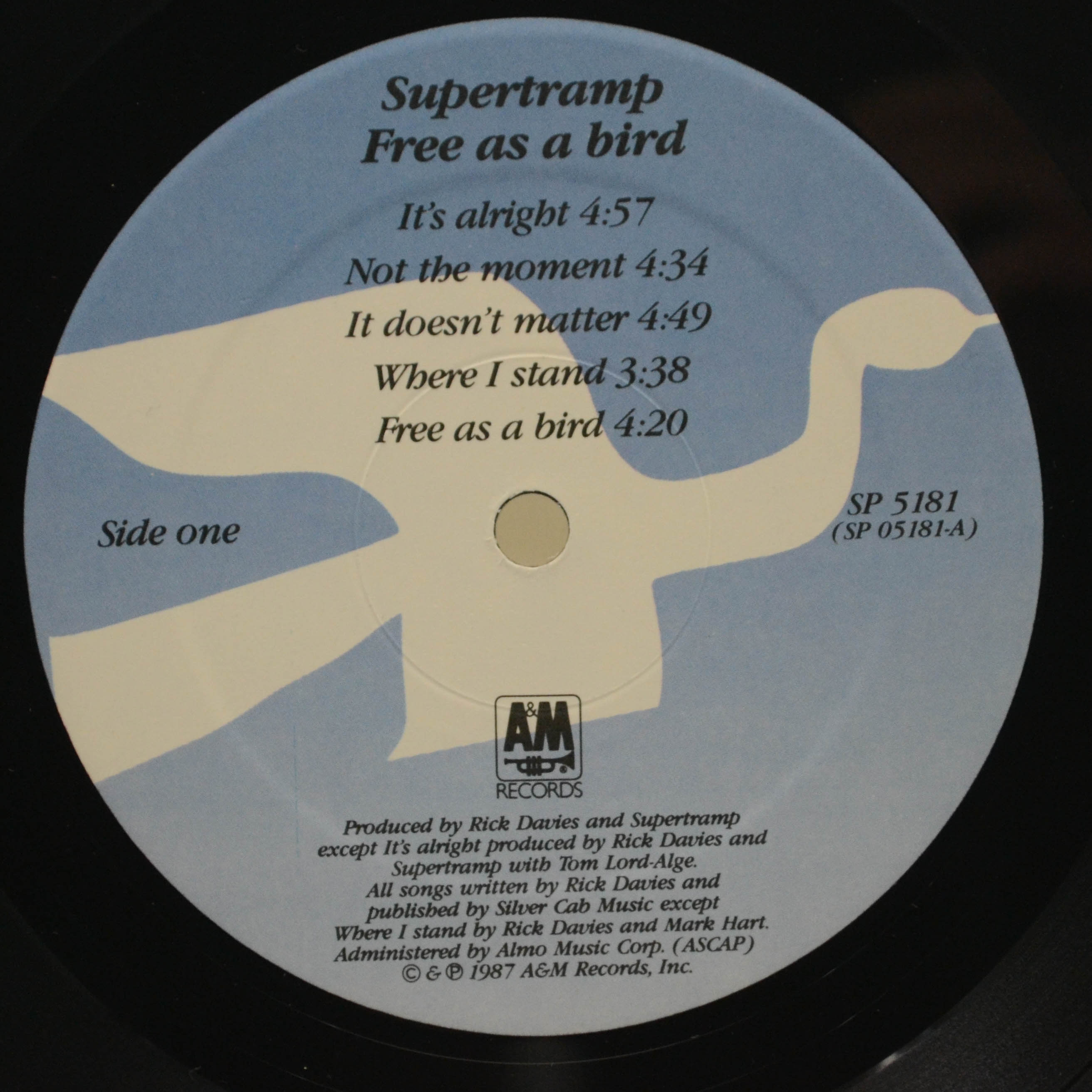 Supertramp — Free As A Bird, 1987