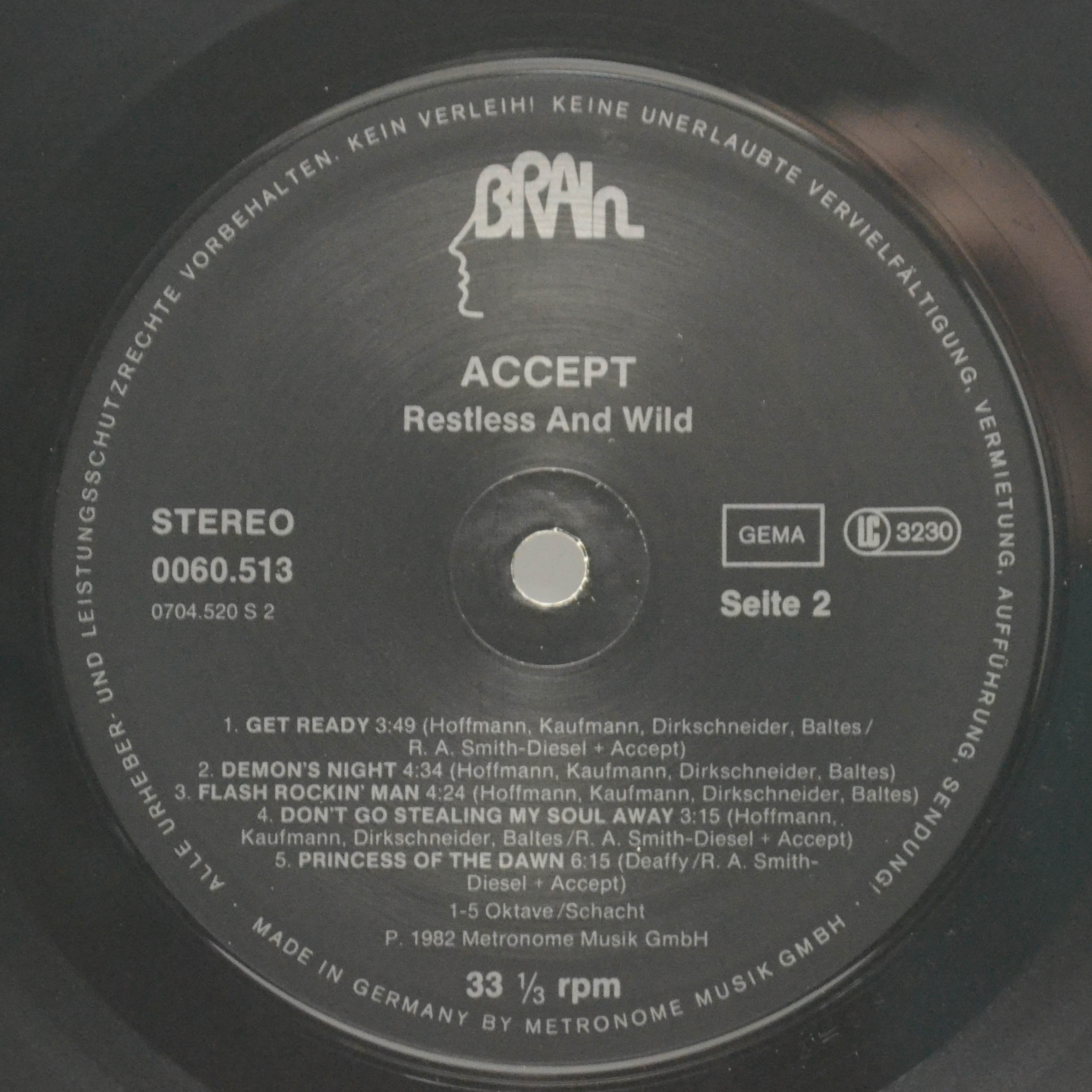 Accept — Restless And Wild (1-st, Germany), 1982