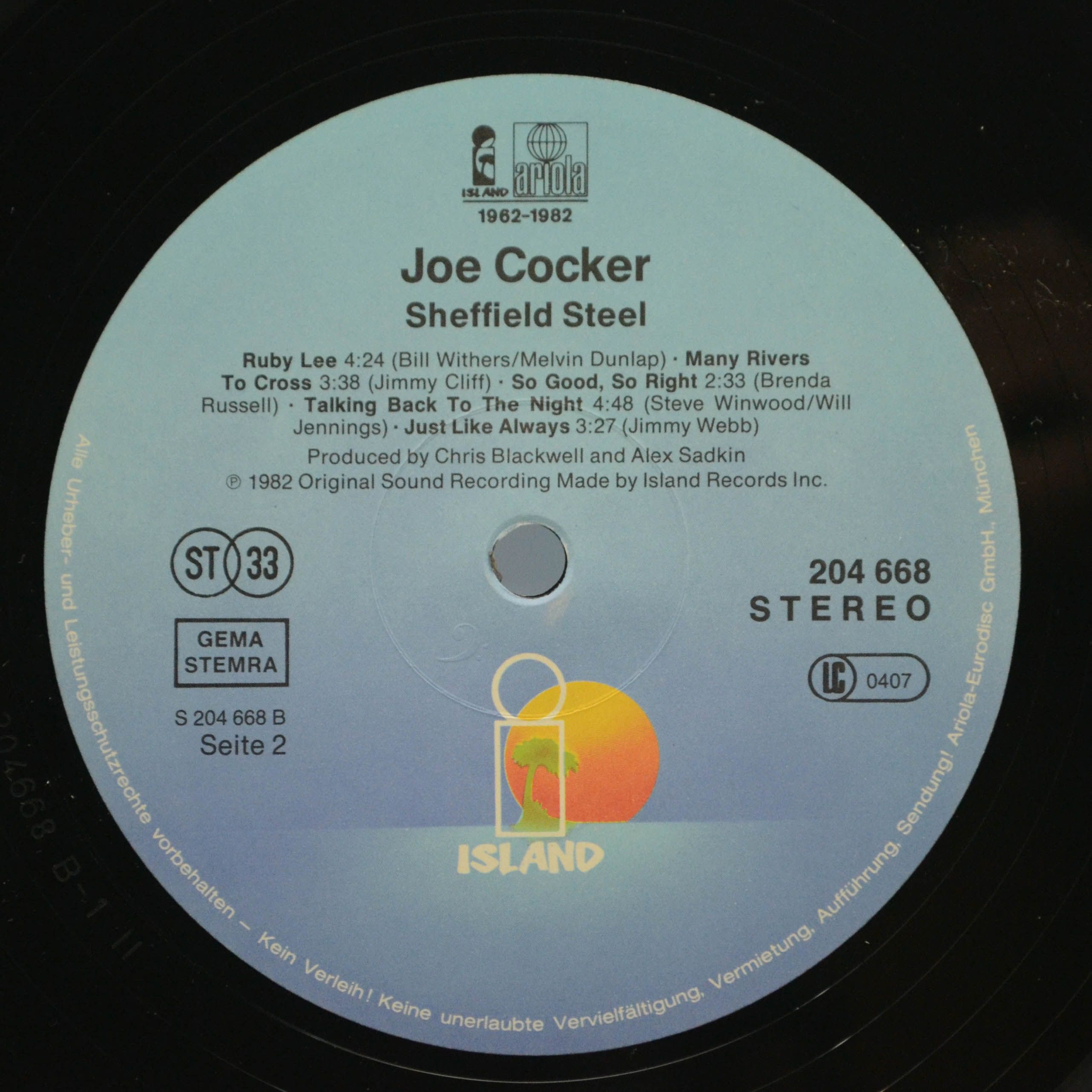 Joe Cocker — Sheffield Steel, 1982