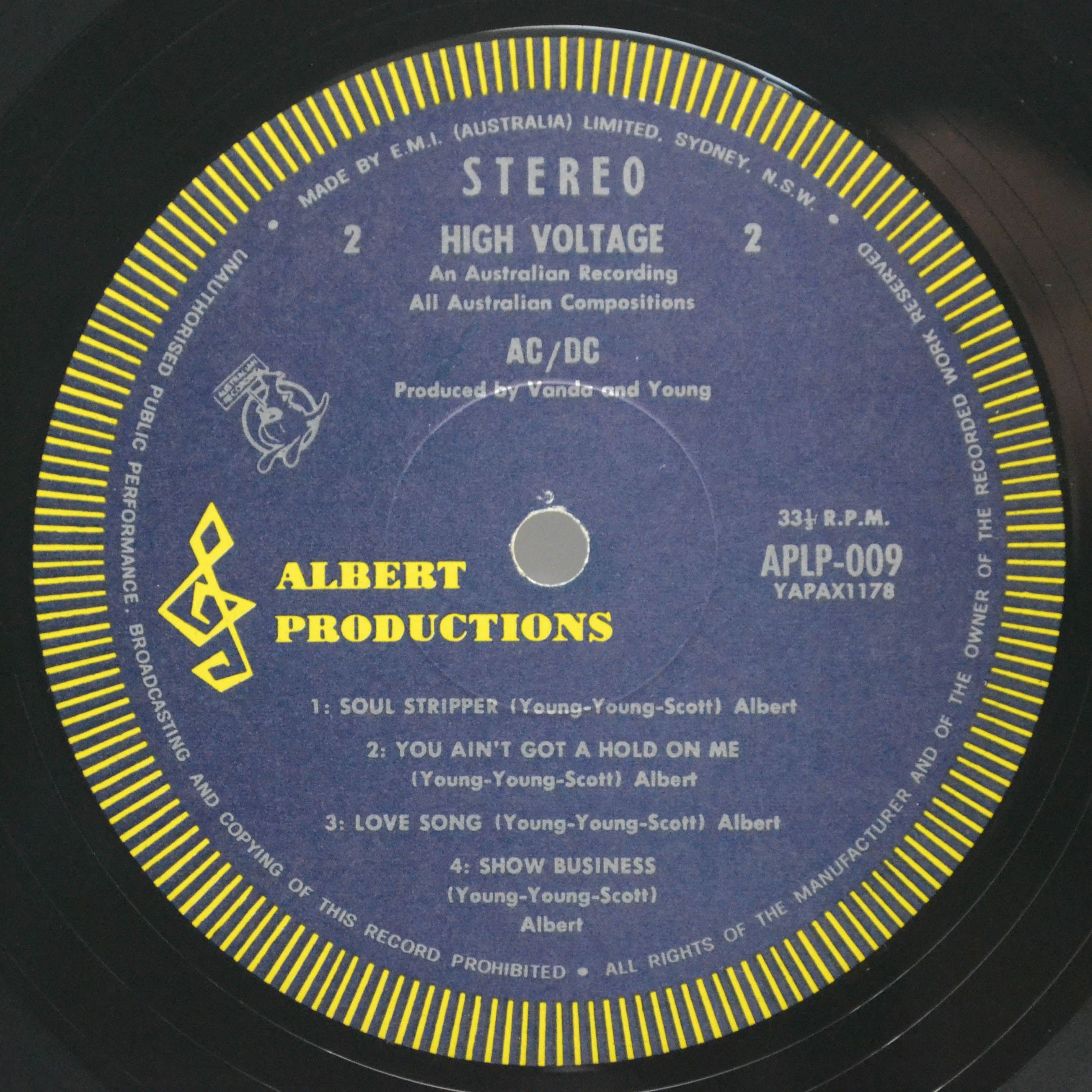AC/DC — High Voltage (1-st, Australia), 1975