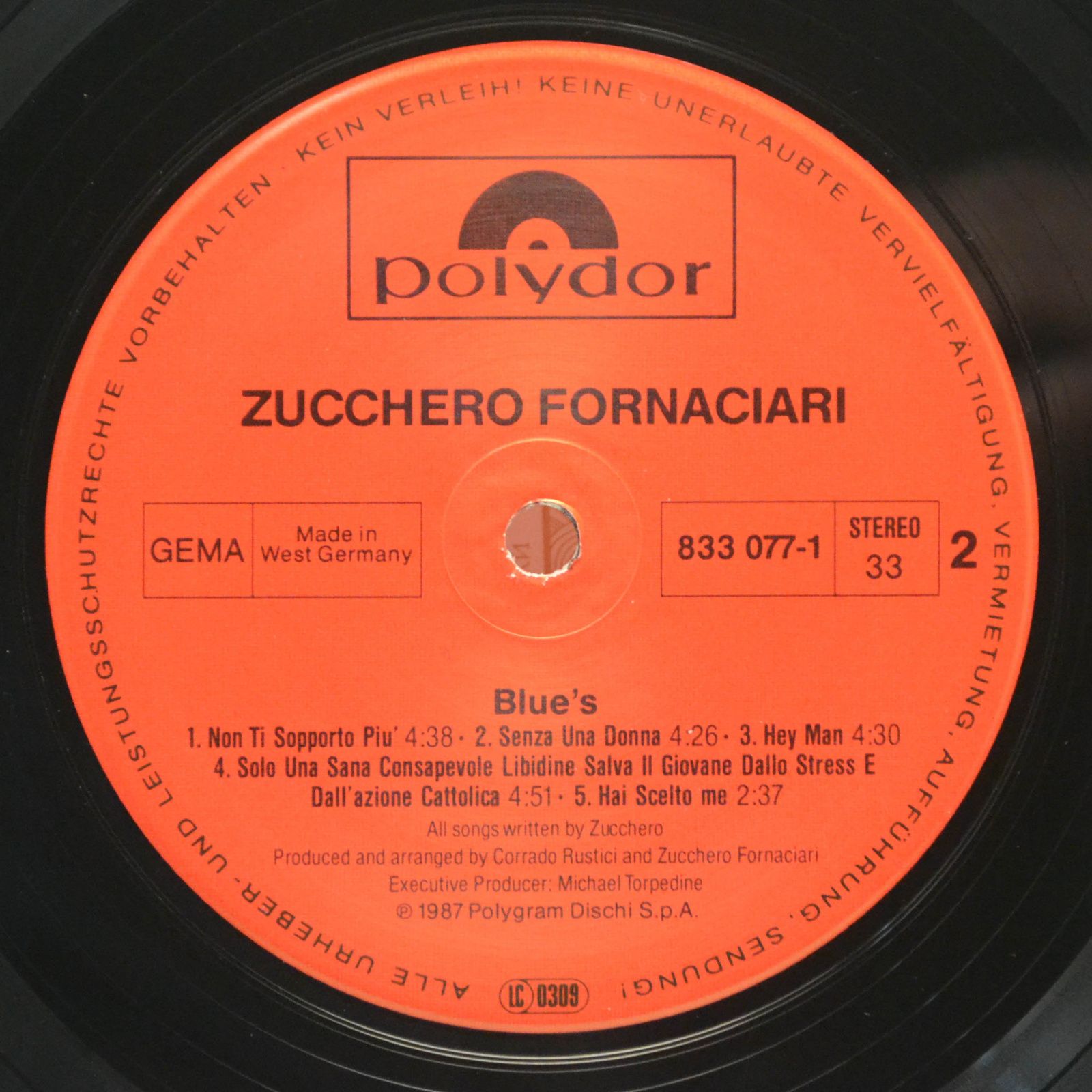 Zucchero Sugar Fornaciari — Blue's, 1987