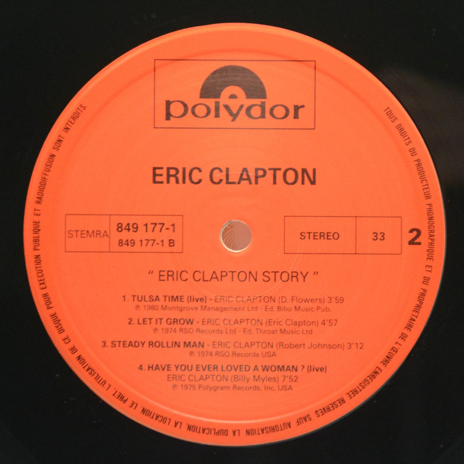 Eric Clapton — Story (2LP), 1990