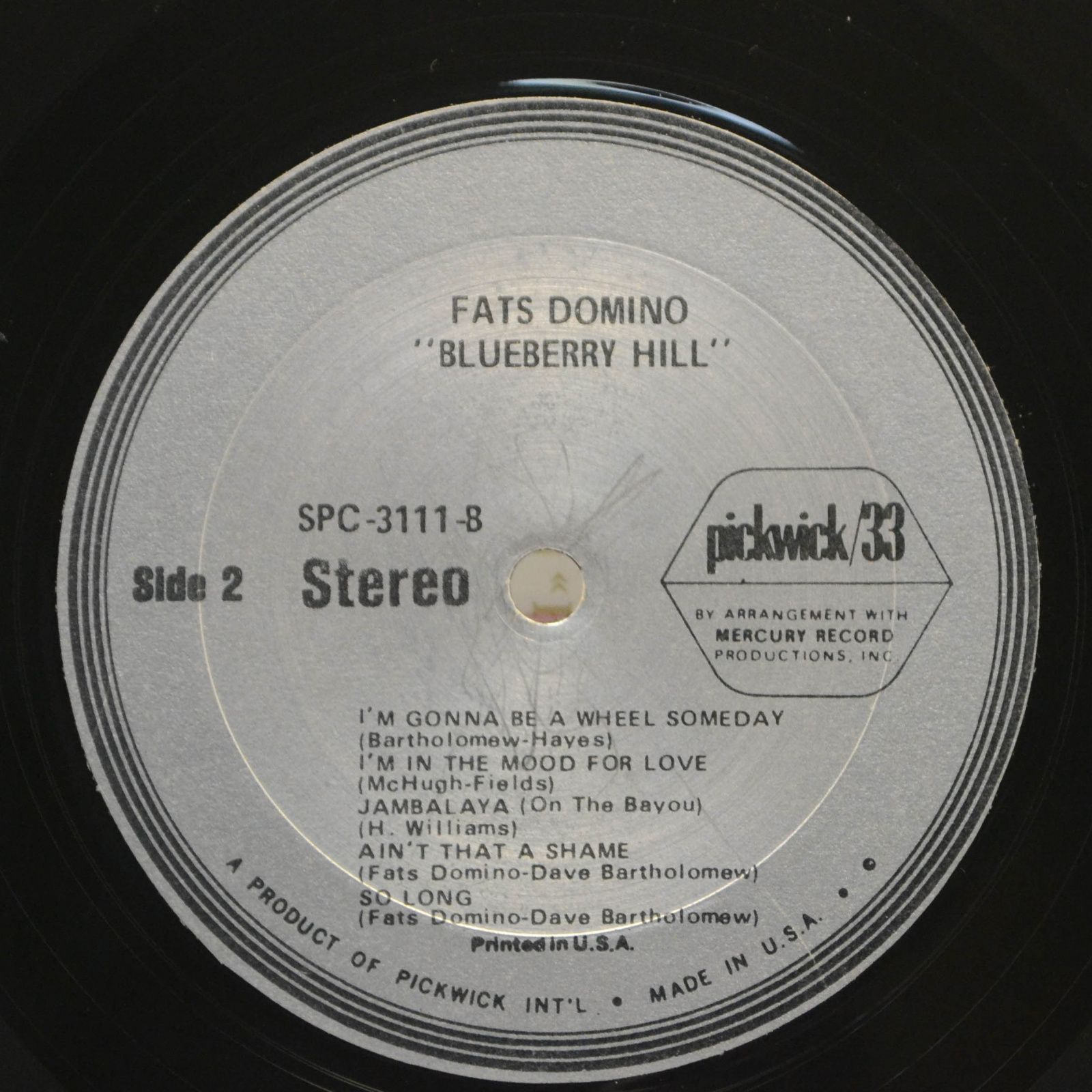Fats Domino — Blueberry Hill, 1967