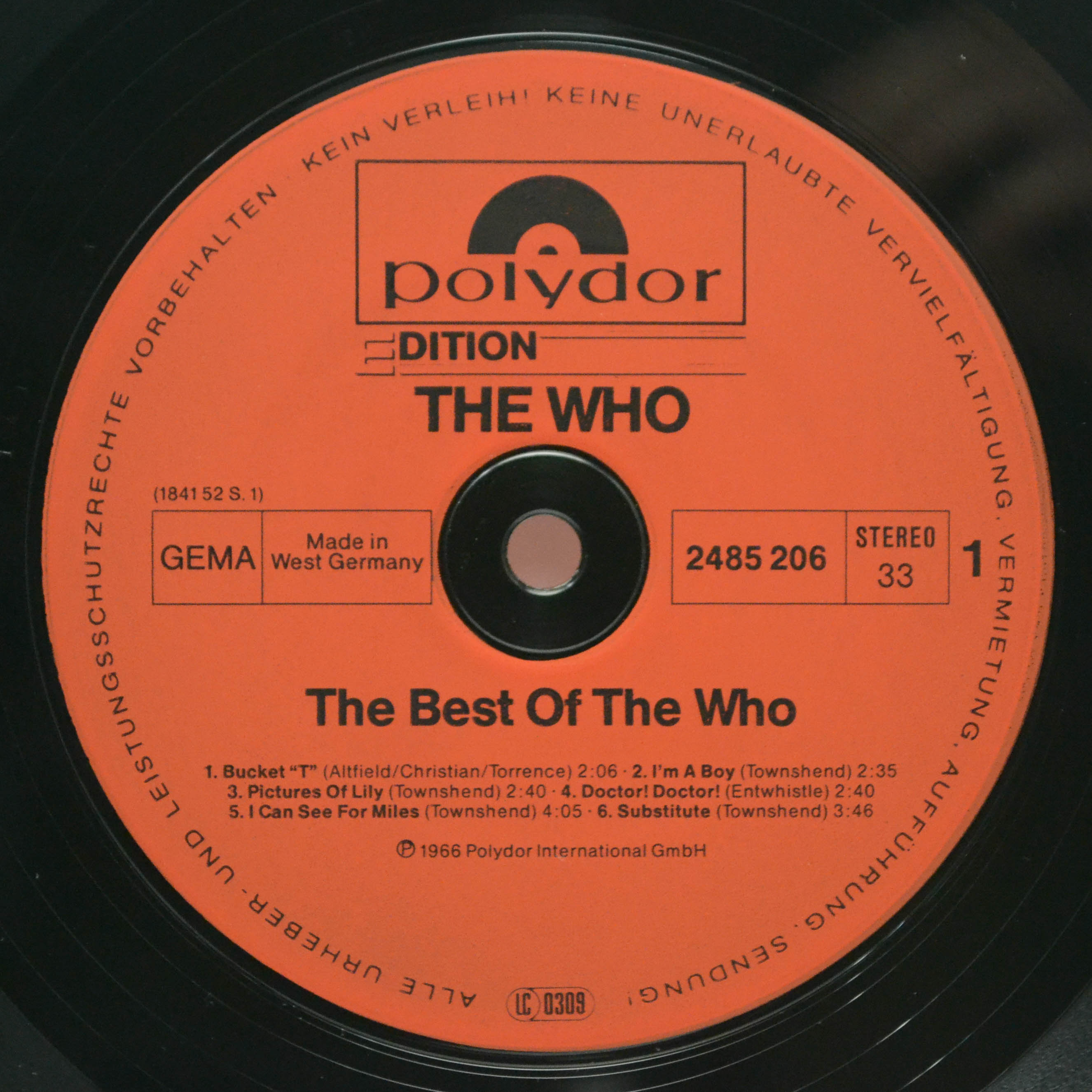 Виниловая пластинка Who — The Best Of The Who, 1968