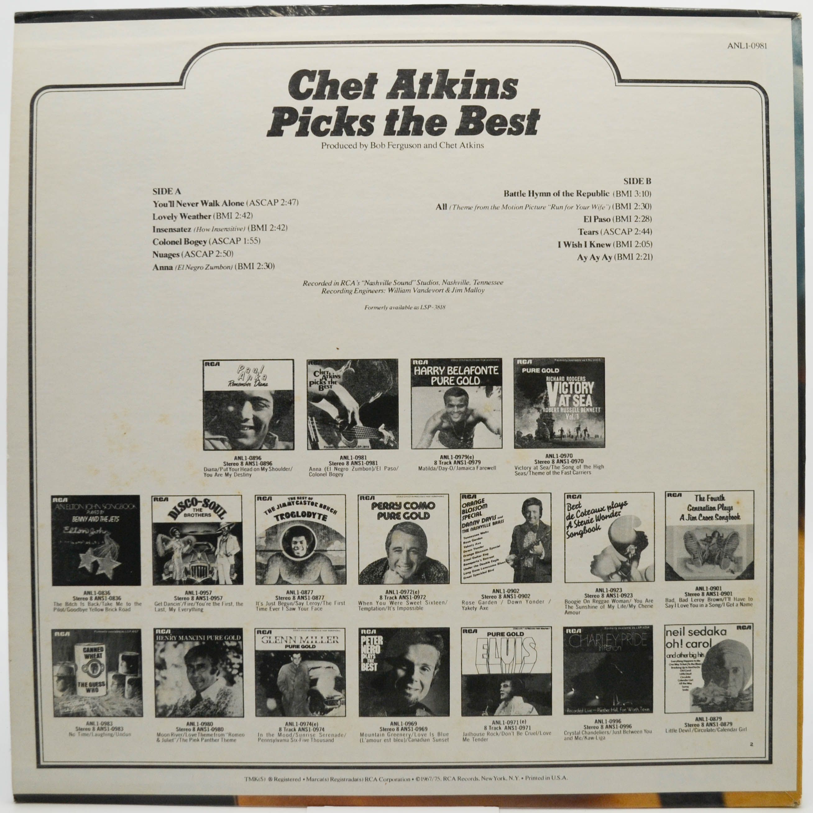 Chet Atkins — Picks The Best (USA), 1967